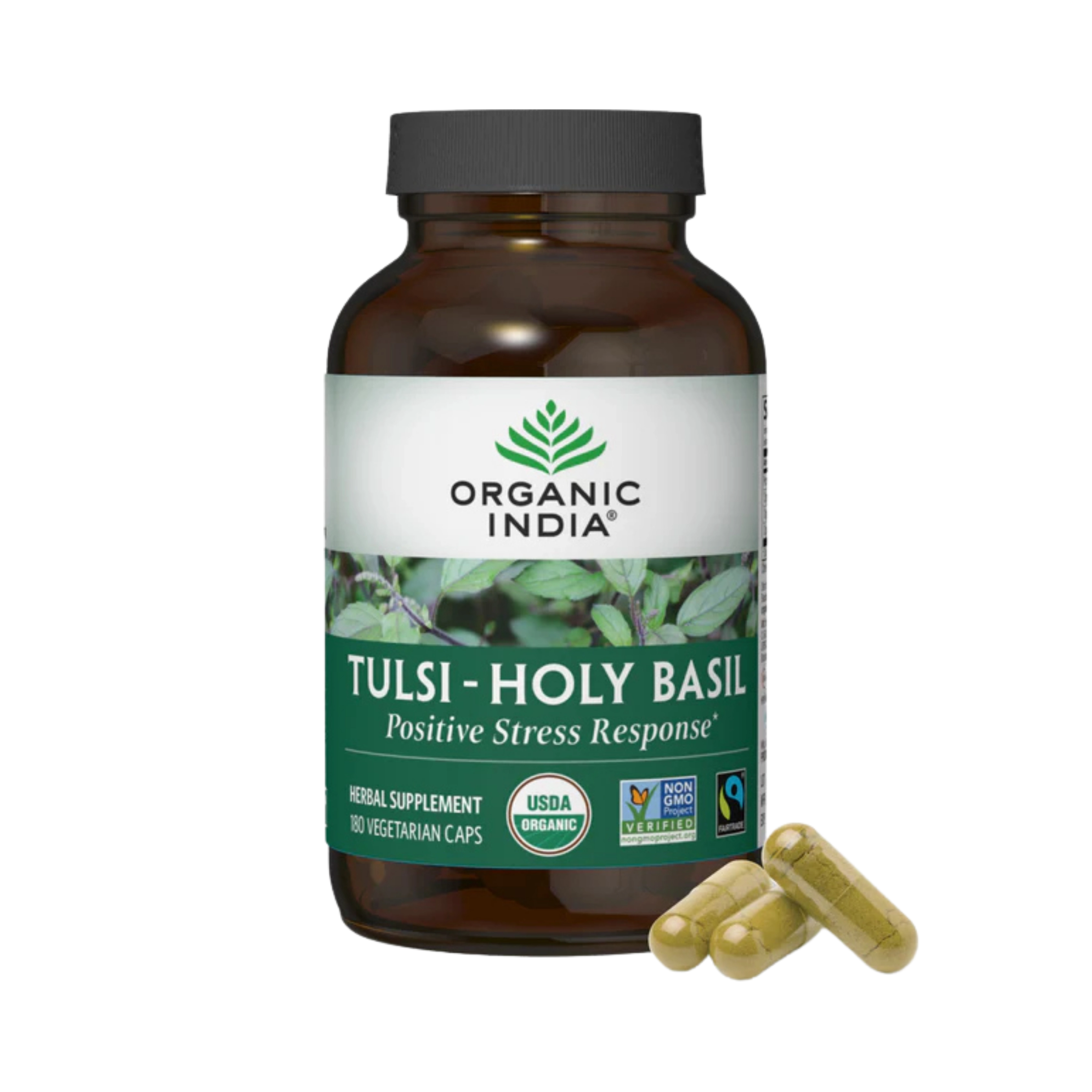 Organic India, Tulsi-Holy Basil, 180 Vegetarian Caps