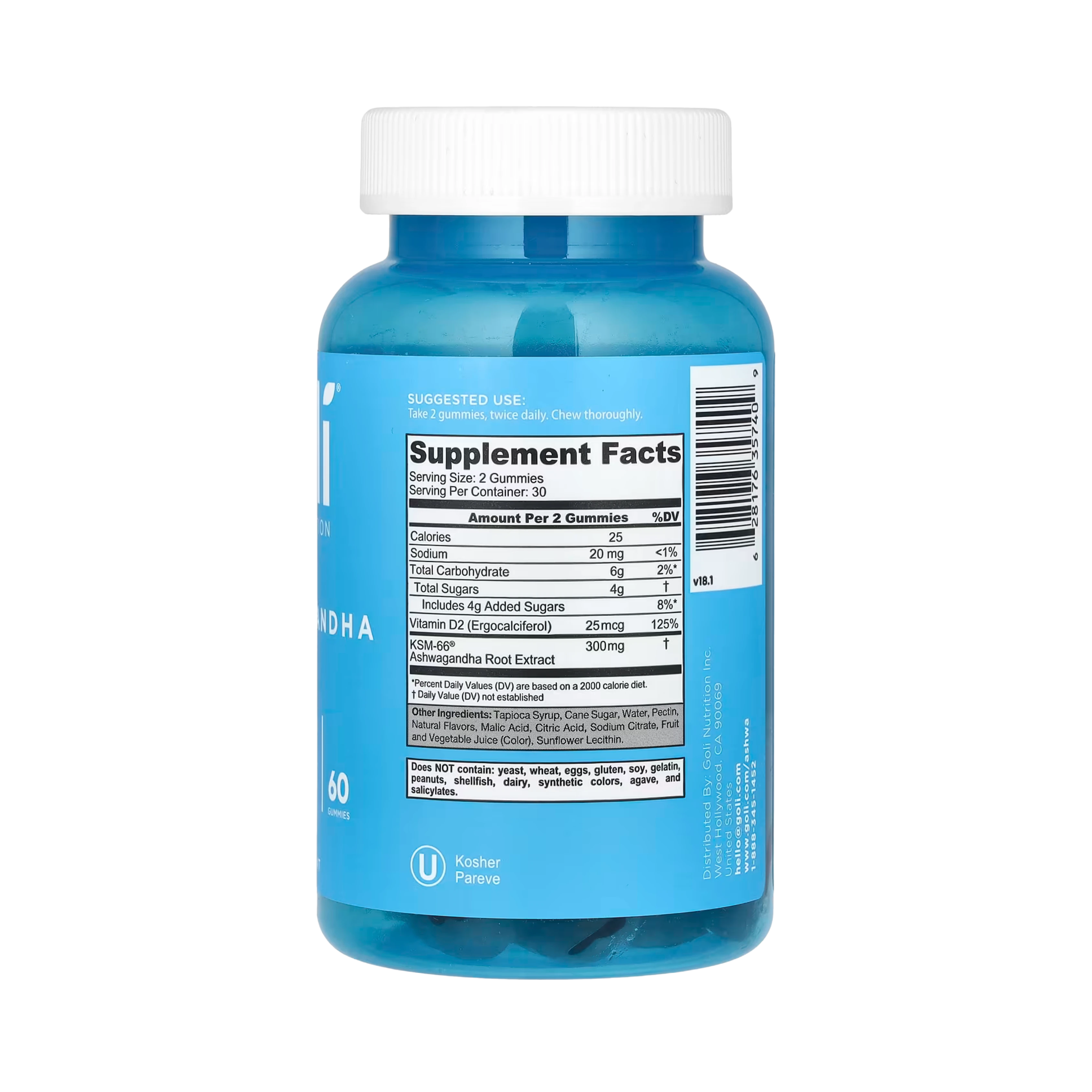 Goli Nutrition, Ashwagandha Gummies, 60 Gummies