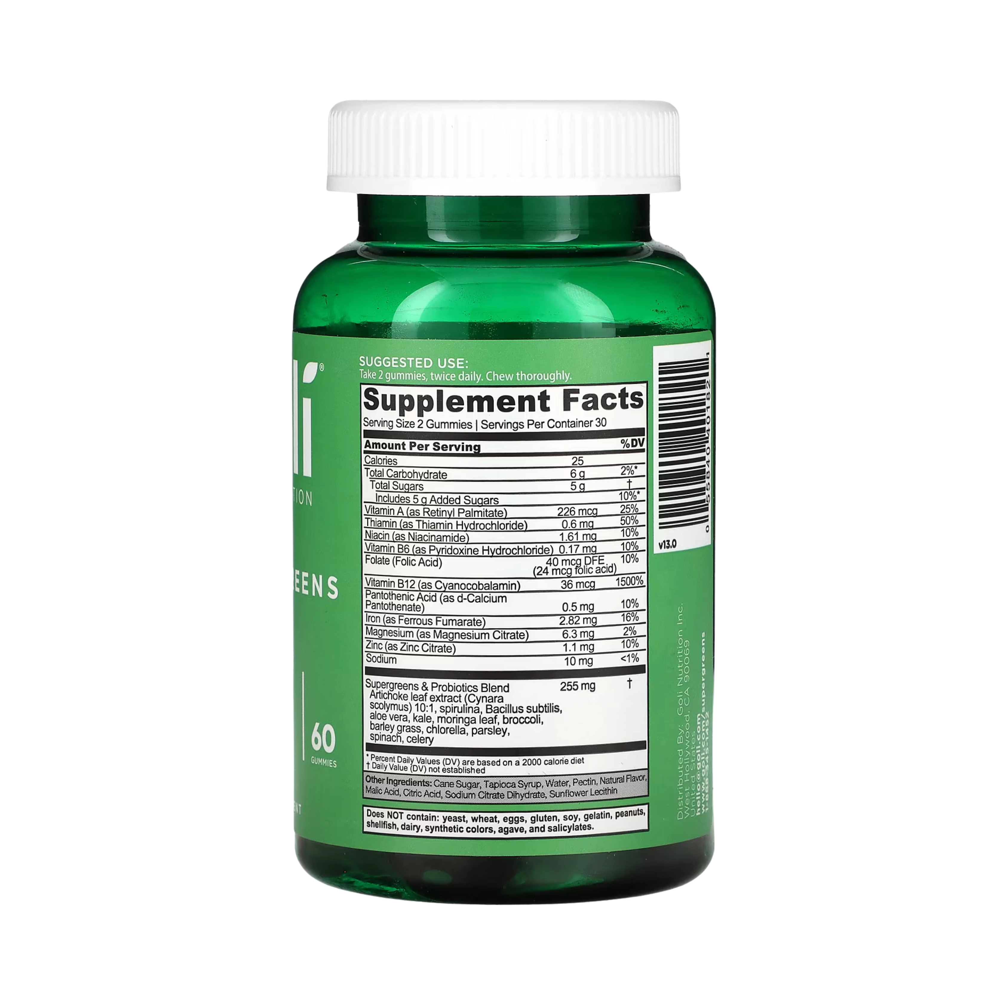 Goli Nutrition, Supergreens Gummies, 60 Gummies