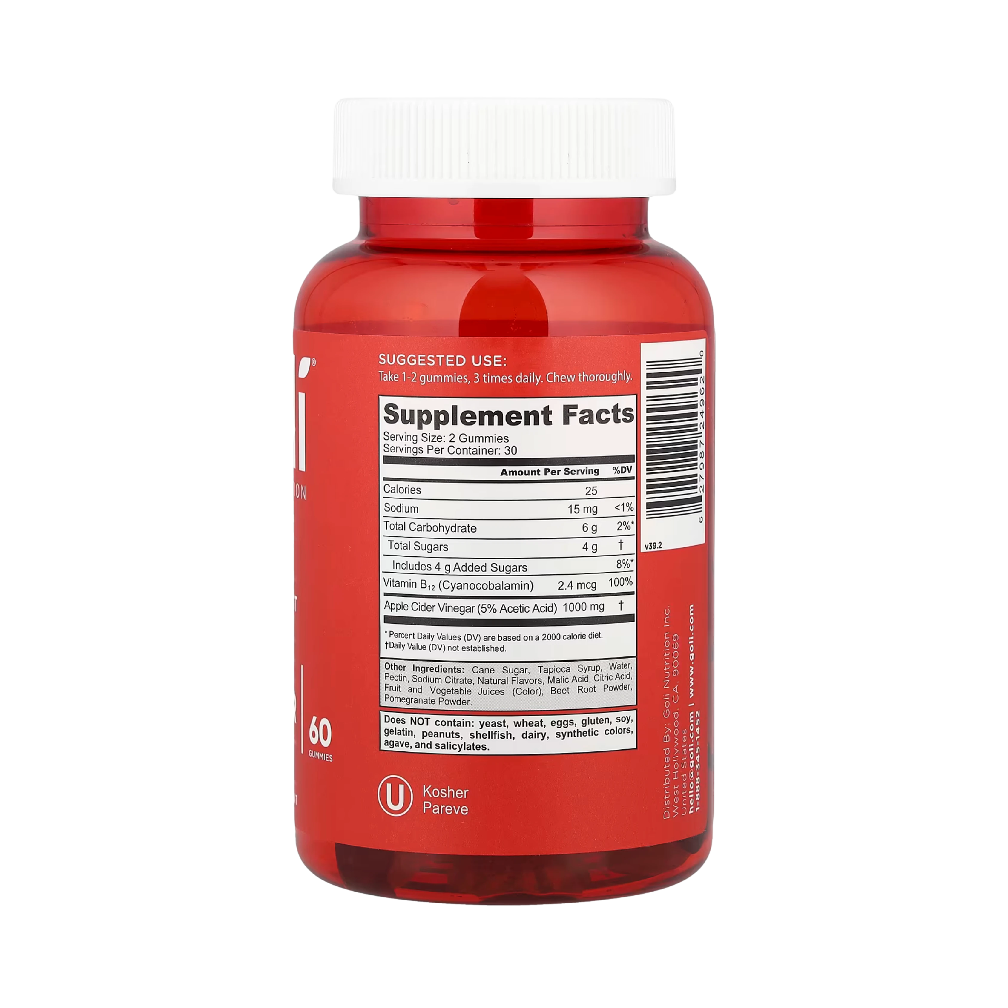 Goli Nutrition, Apple Cider Vinegar Gummies, 60 Gummies