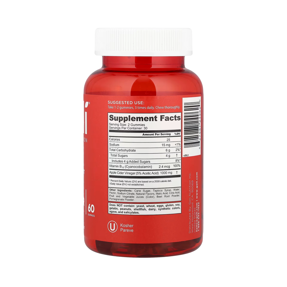 Goli Nutrition, Apple Cider Vinegar Gummies, 60 Gummies