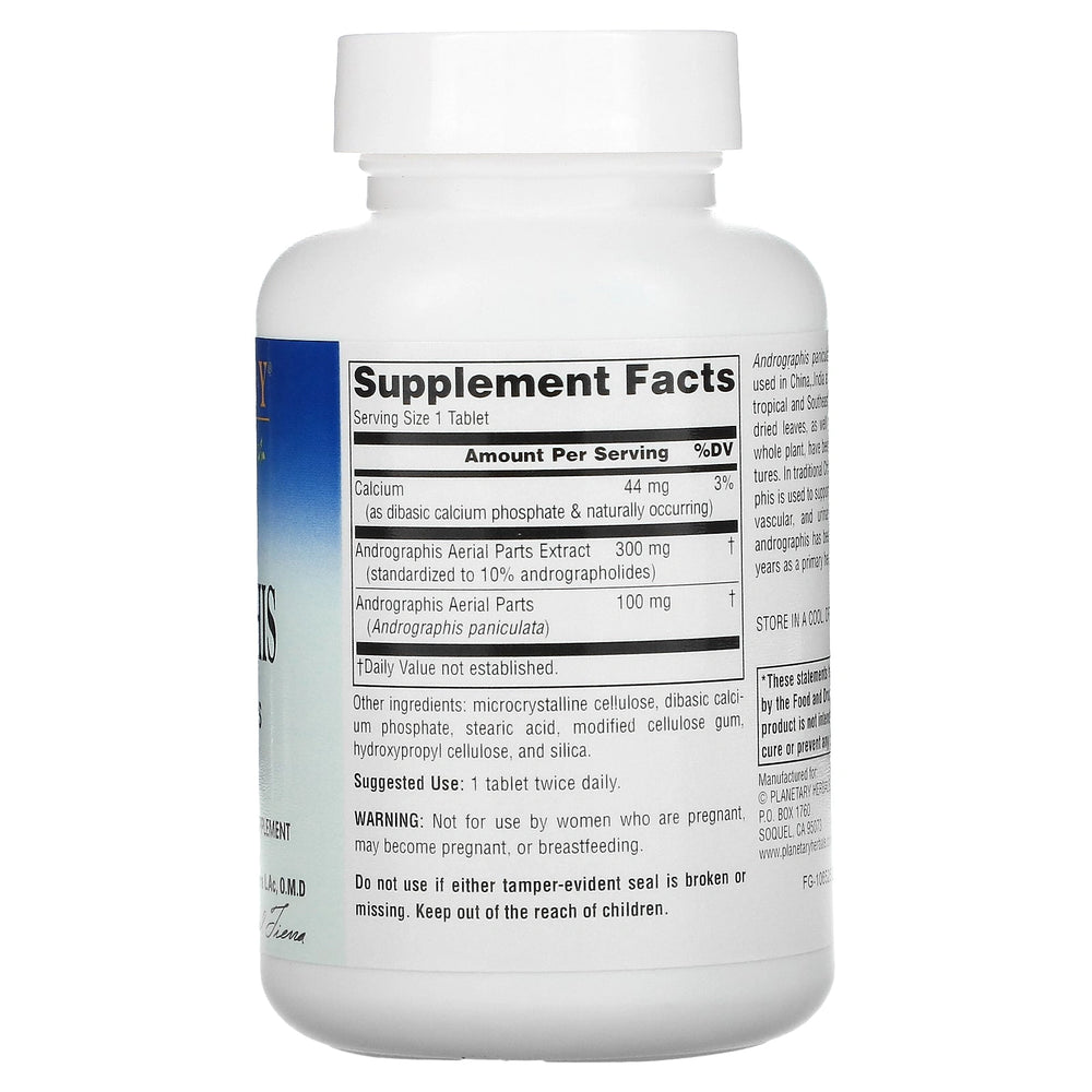 Planetary Herbals, Andrographis, Full Spectrum, 60 Tablets
