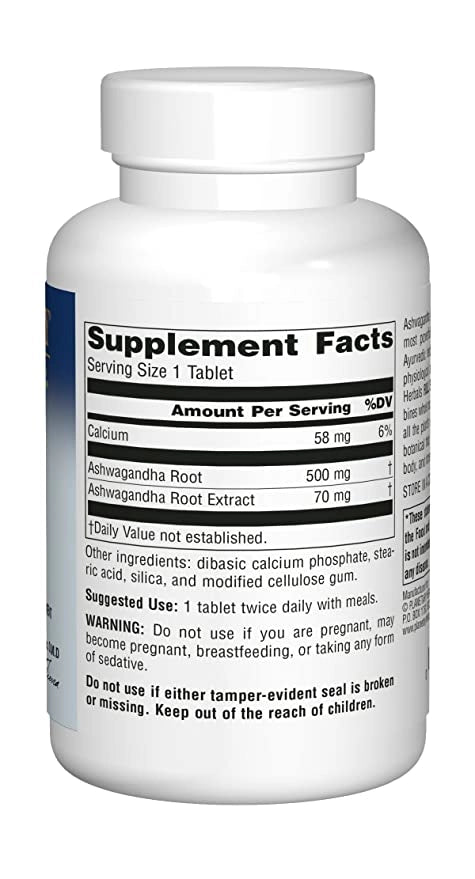 Planetary Herbals, Ashwagandha, Full Spectrum, 60 Tablets