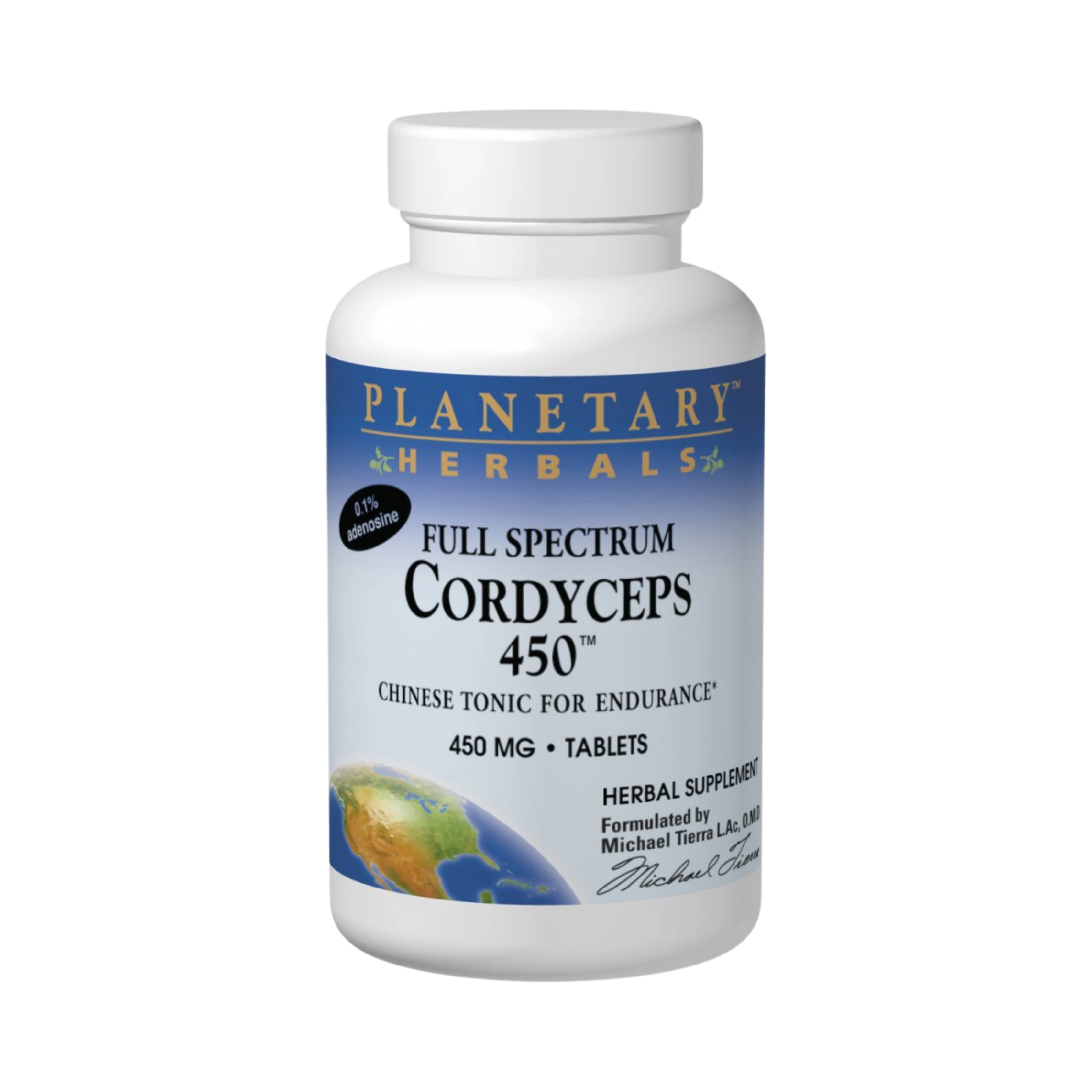 Planetary Herbals, Cordyceps 450, Full Spectrum, 60 Tablets