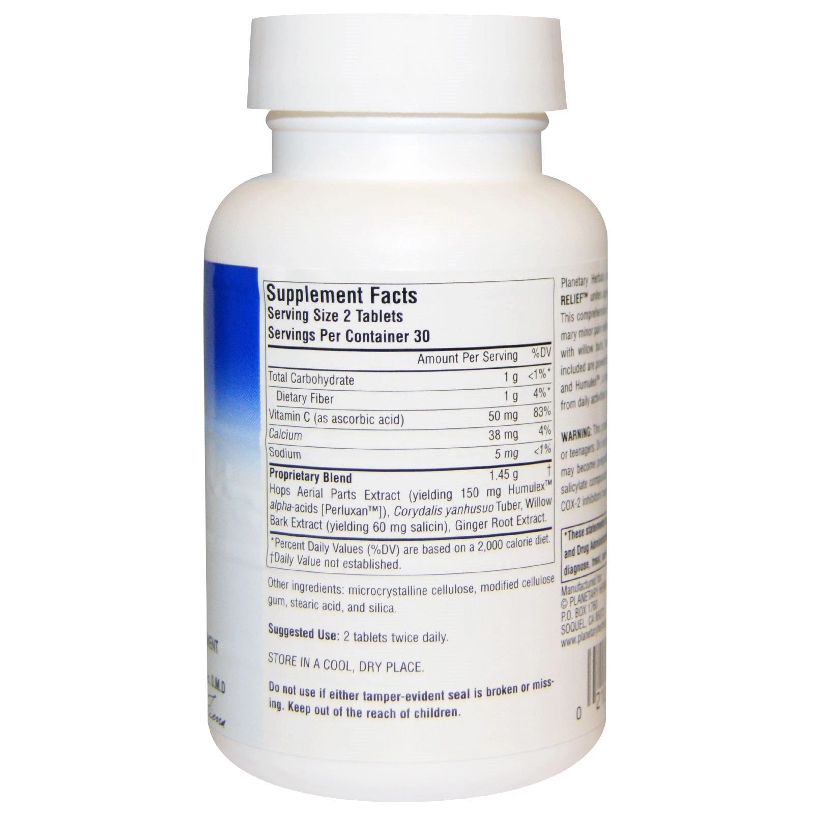 Planetary Herbals, Corydalis Minor Pain Relief, 30 Tablets