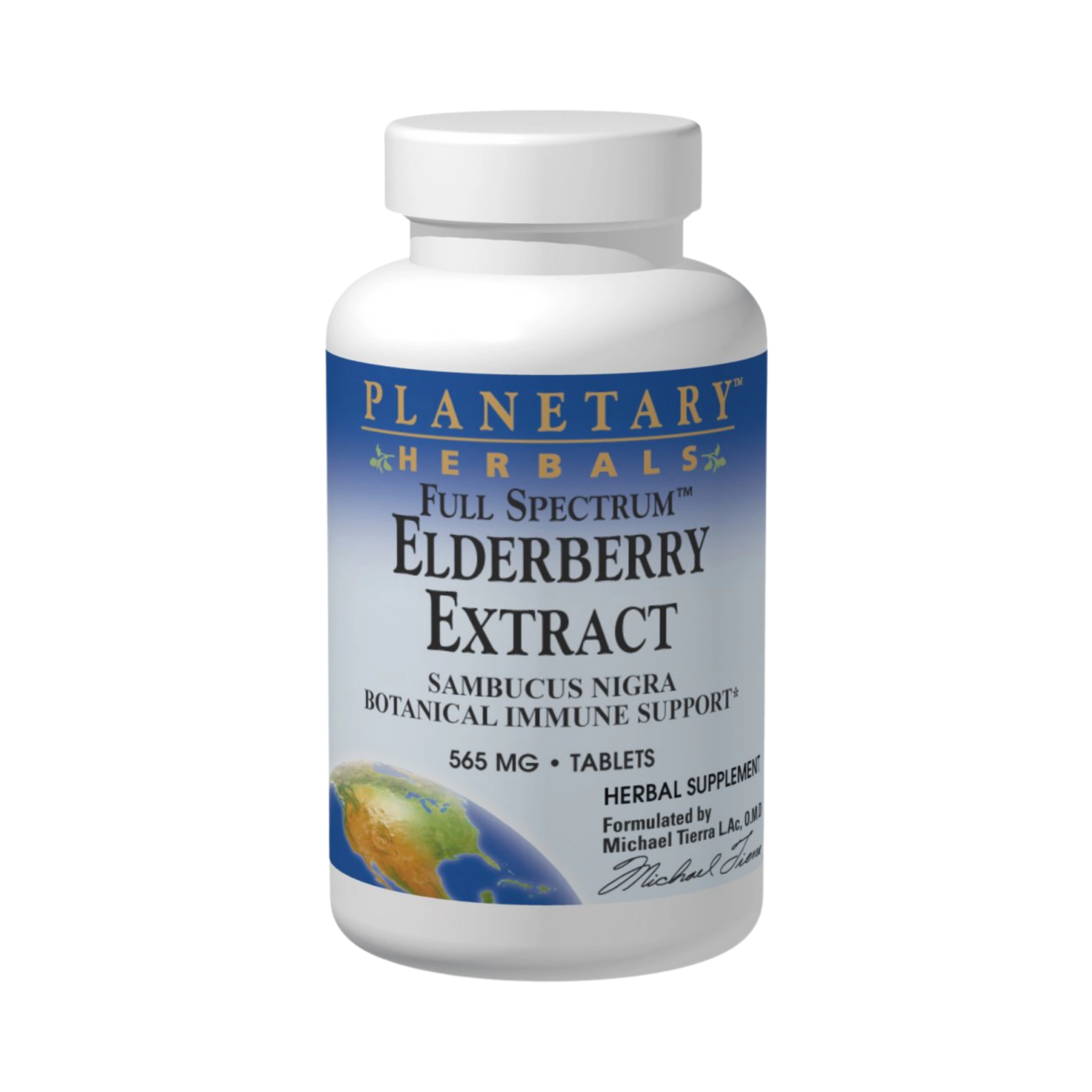 Planetary Herbals, Elderberry Extract, Full Spectrum, 42 Tablets
