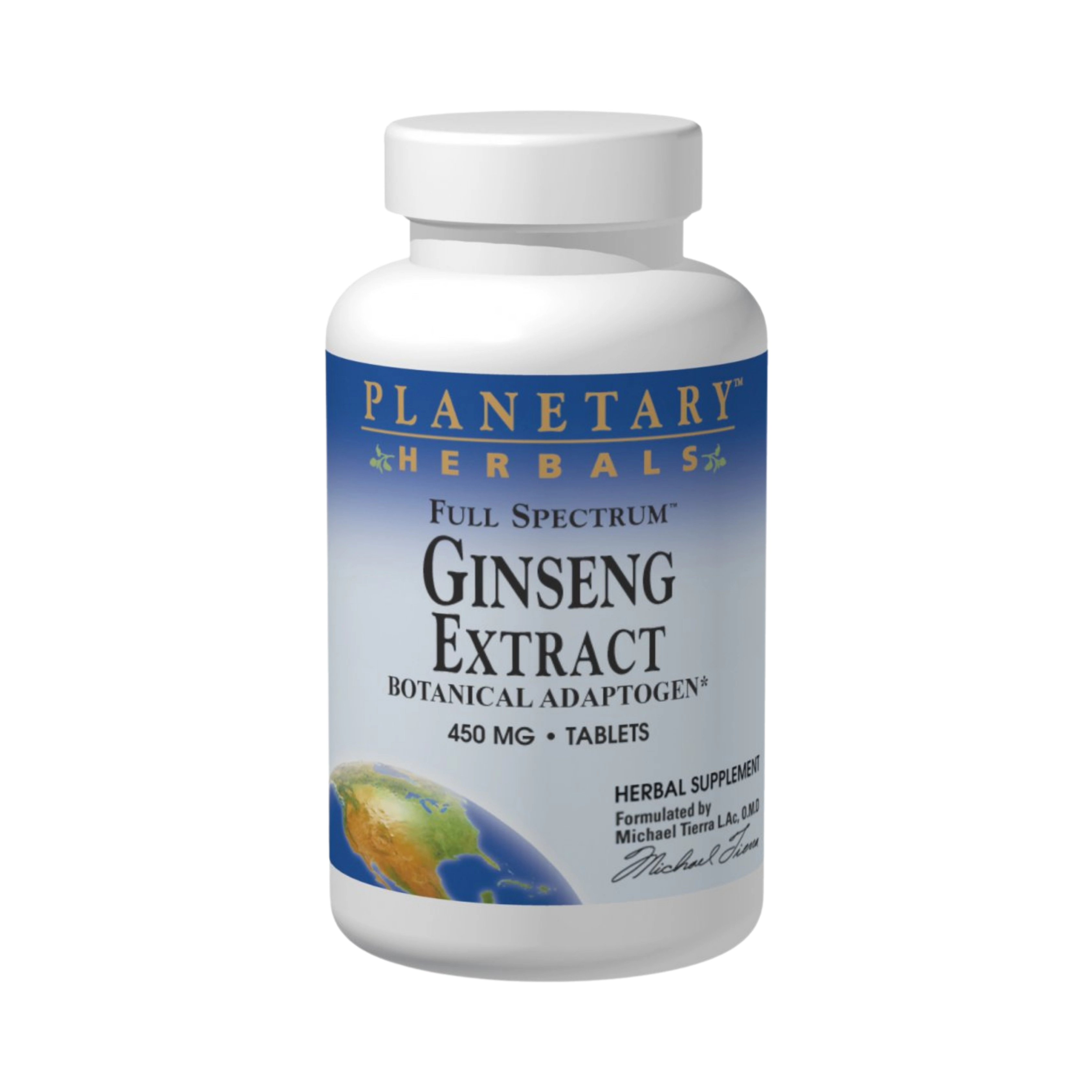 Planetary Herbals, Ginseng Extract, Full Spectrum, 500 Mg, 45 Tablets