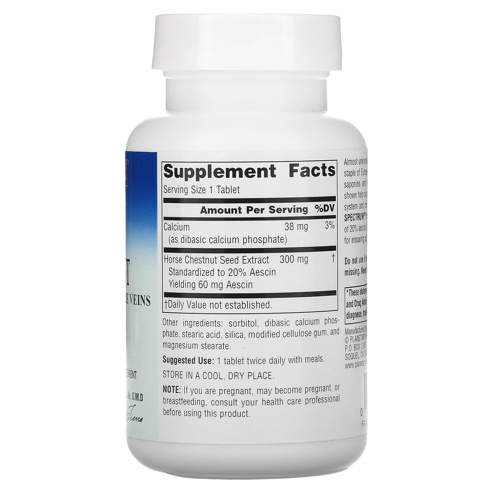 Planetary Herbals, Horse Chestnut, Full Spectrum, 60 Tablet