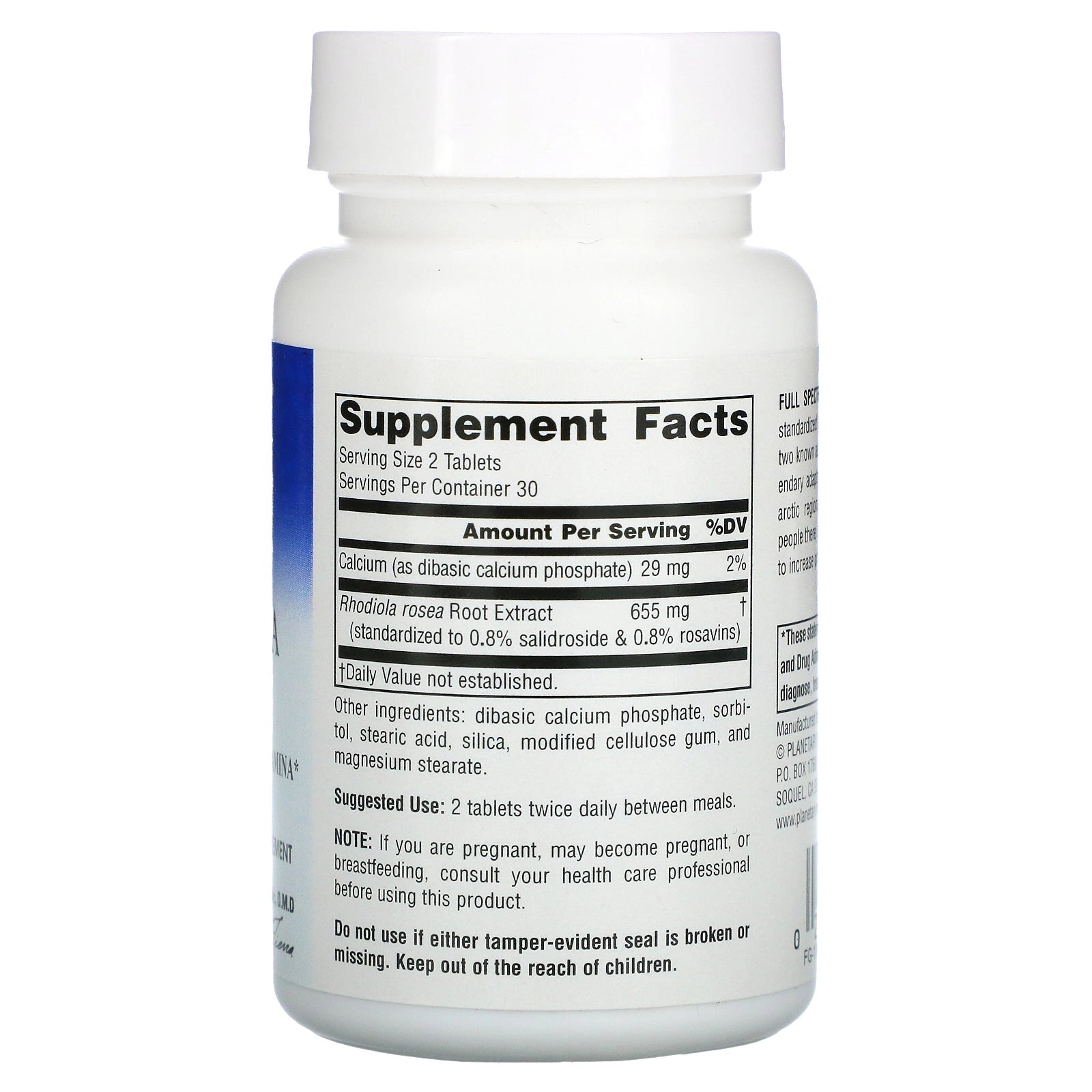 Planetary Herbals, Rhodiola Rosea Extract, Full Spectrum, 30 Tablets
