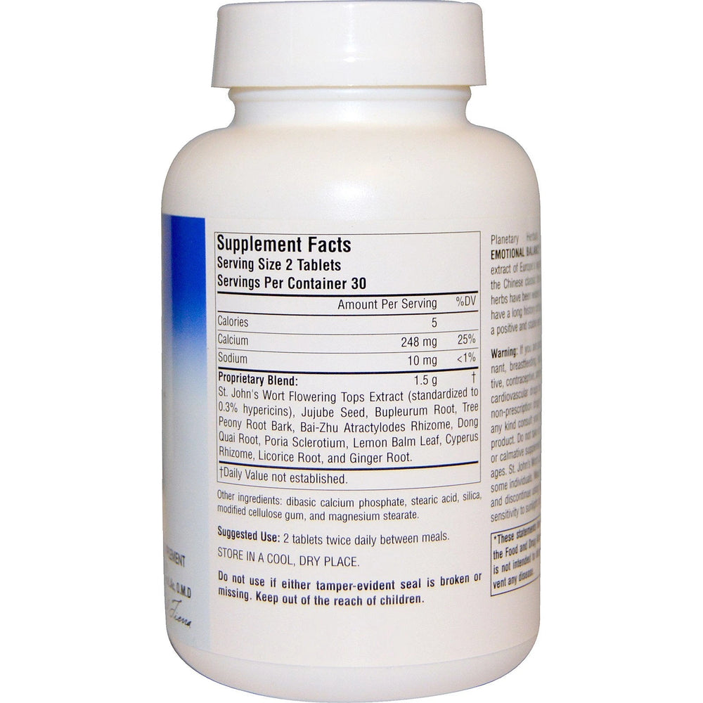 Planetary Herbals, St. John's Wort Emotional Balance, 30 Tablets