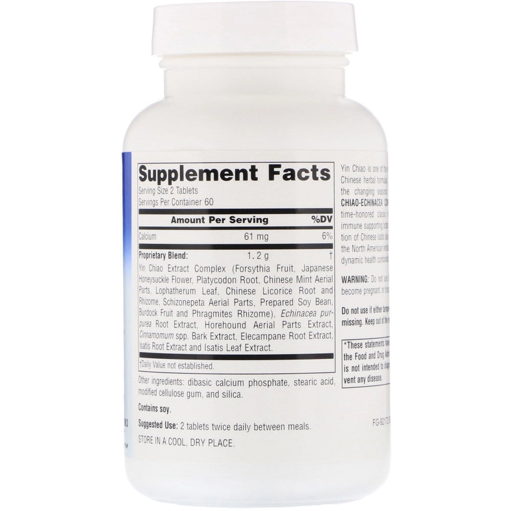 Planetary Herbals, Yin Chiao-Echinacea Complex, 60 Tablets