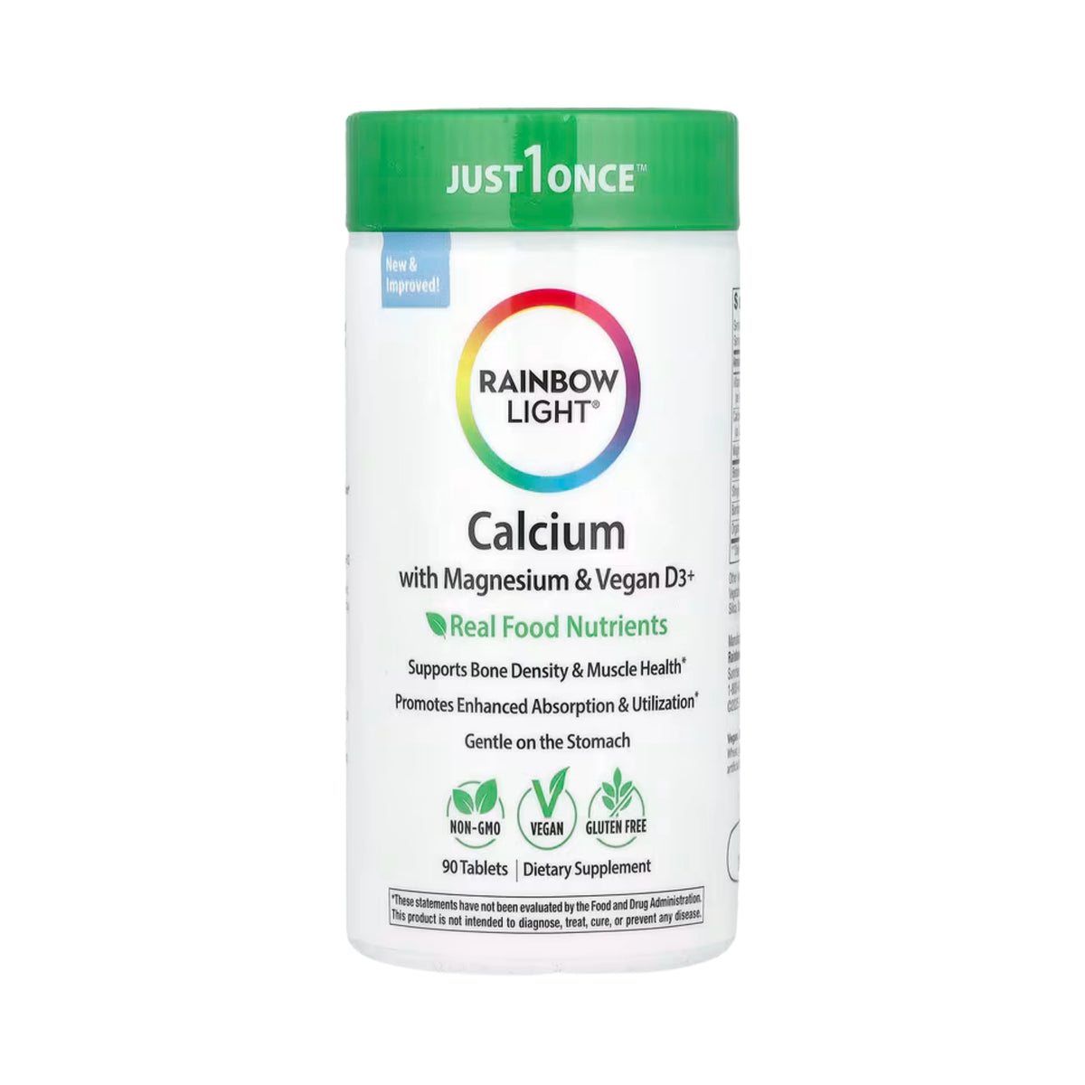 Rainbow Light, Calcium with Magnesium & Vitamin D3+, 90 Tablets