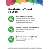 Rainbow Light, High Potency, Vitamin D3 Gummies, 2000 IU, berry, 120 Vegetarian Gummies