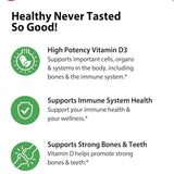 Rainbow Light, High Potency, Vitamin D3 Gummies, 2000 IU, berry, 60 Vegetarian Gummies