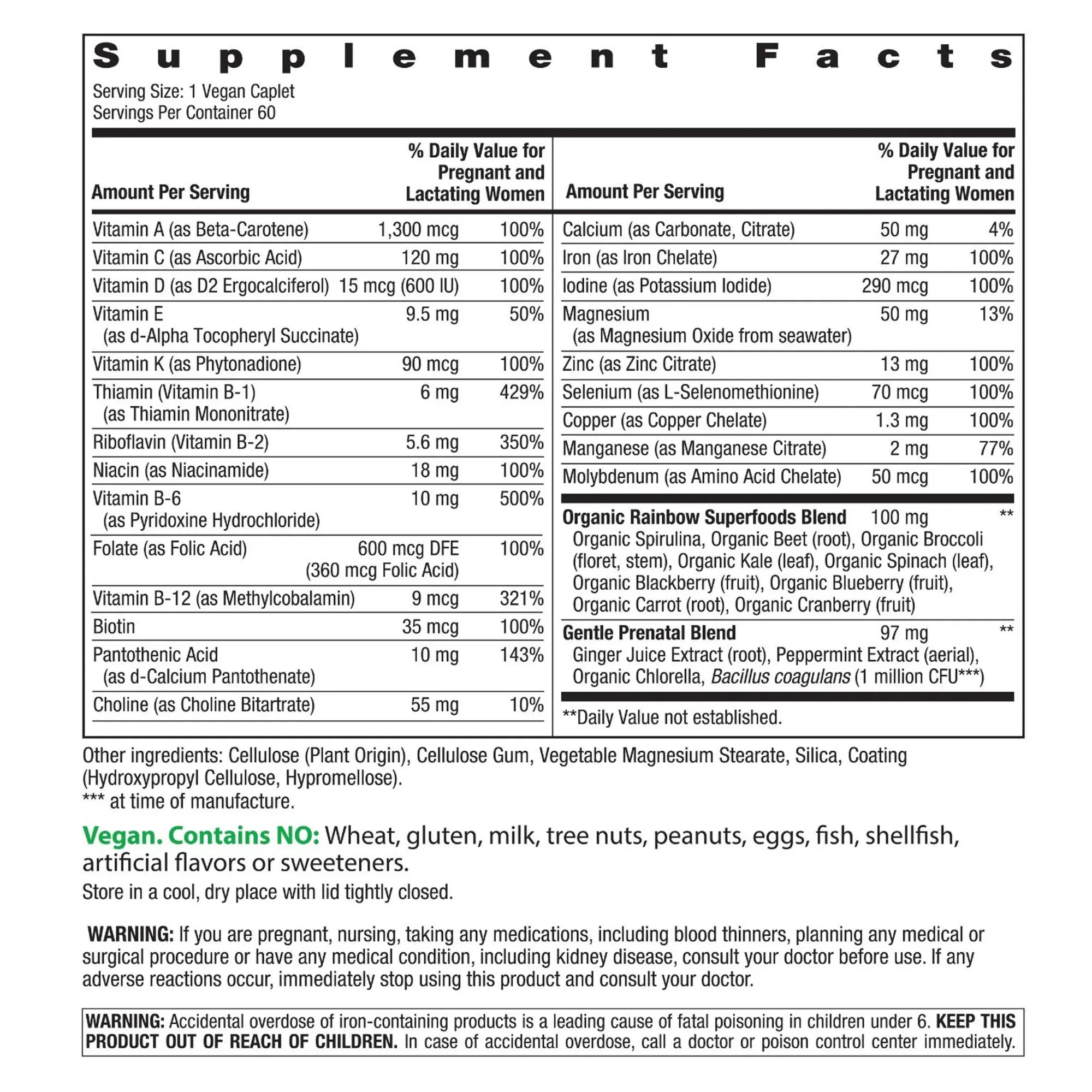 Rainbow Light, Prenatal One + Real Food Nutrients, 60 Vegan Tablets
