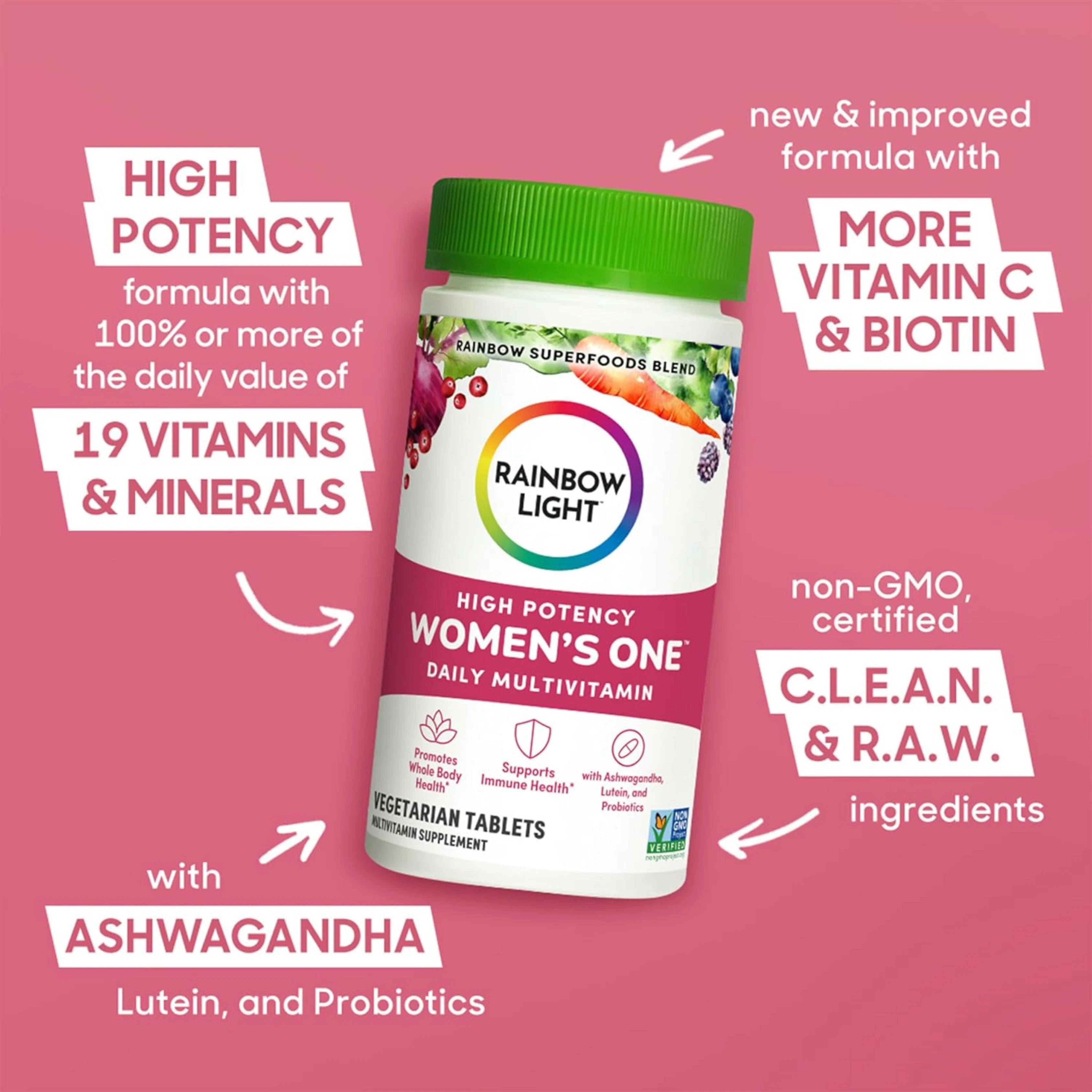 Rainbow Light, Women's One Daily Multivitamin, High Potency, 120 Vegetarian Tablets