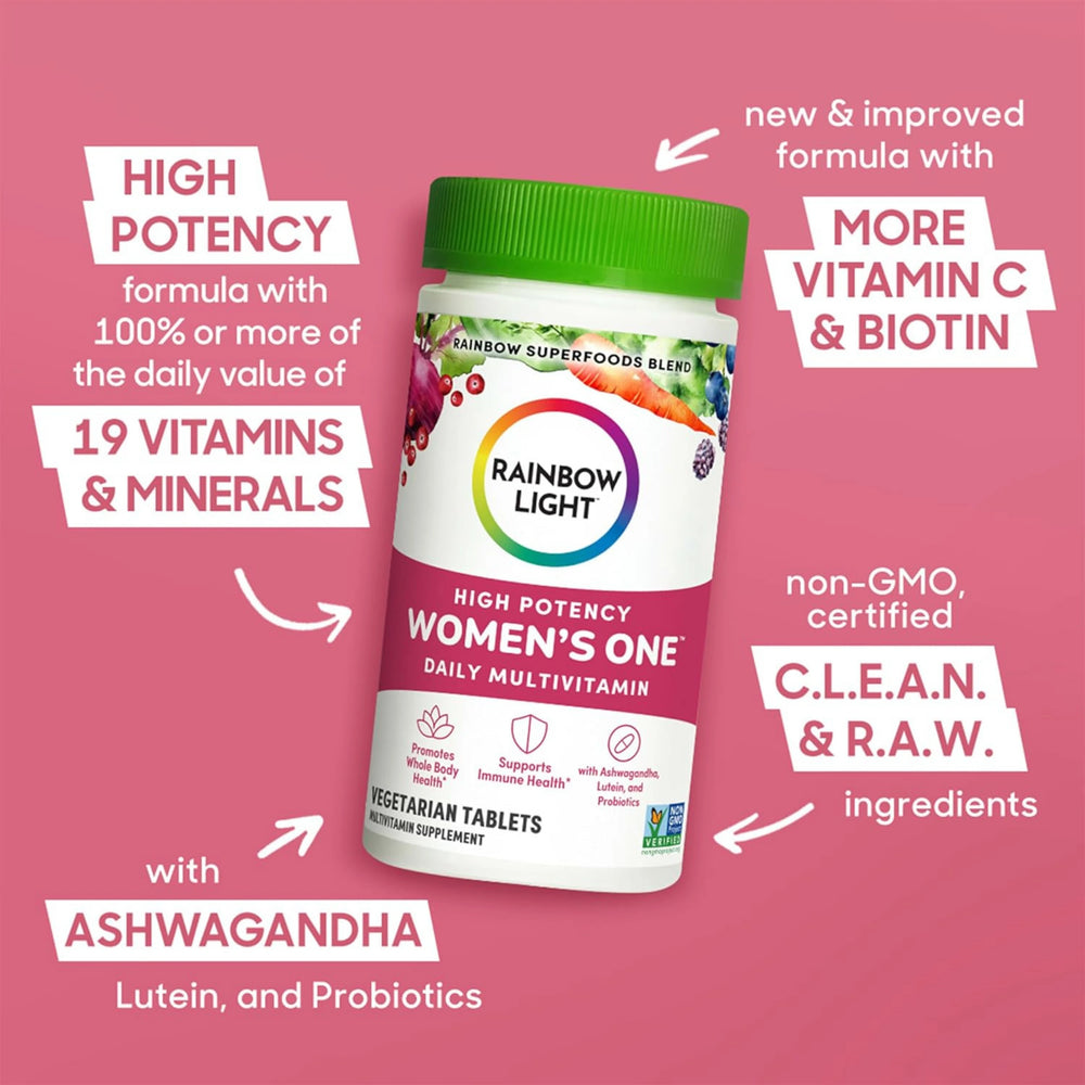 Rainbow Light, Women's One Daily Multivitamin, High Potency, 120 Vegetarian Tablets