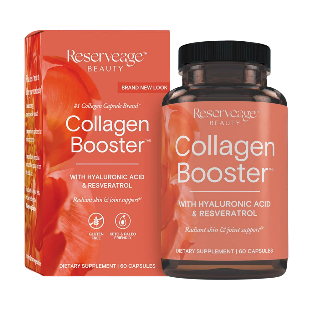 Reserveage Beauty, Collagen Booster with Hyaluronic Acid & Resveratrol, 60 Capsules