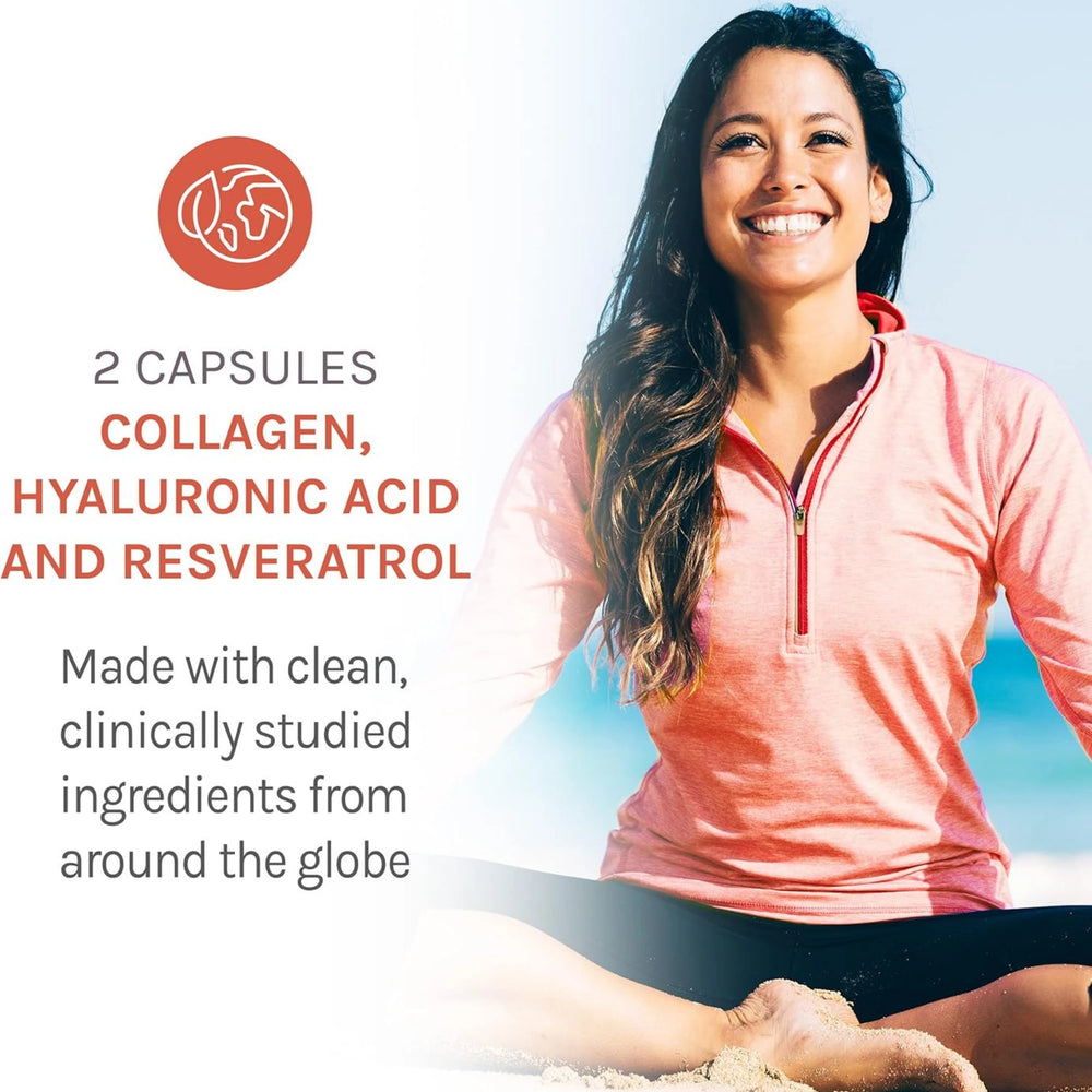 Reserveage Beauty, Collagen Booster with Hyaluronic Acid & Resveratrol, 60 Capsules