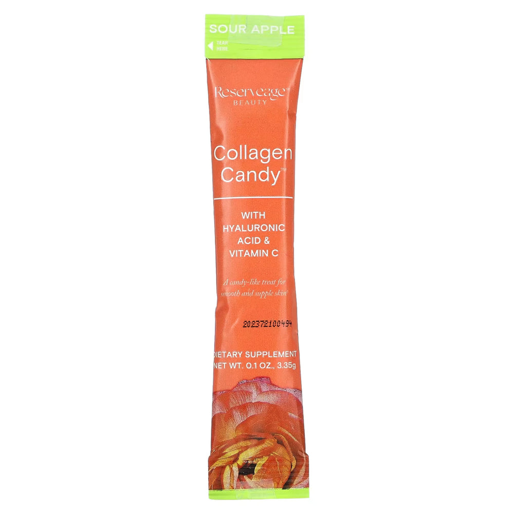 Reserveage Beauty, Collagen Candy, Sour Apple, 0.1 oz (3.35 g) Each, 20 Stickpacks