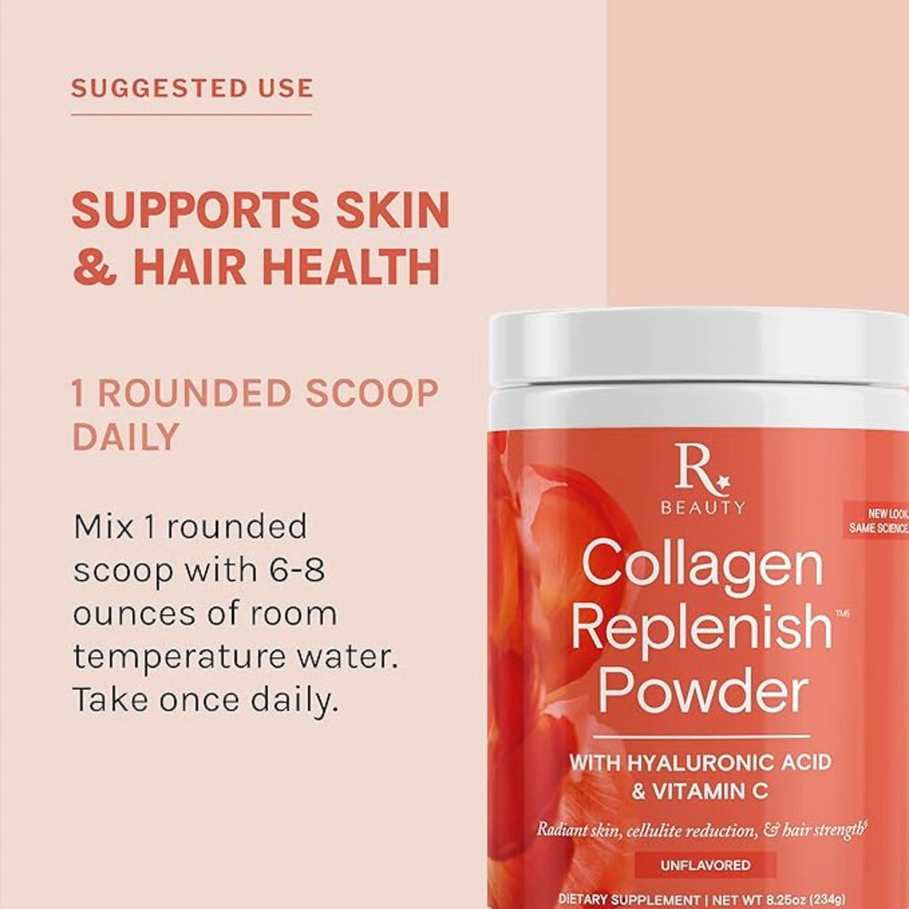 Reserveage Beauty, Collagen Replenish Powder, Unflavored, 8.25 oz, 234 g
