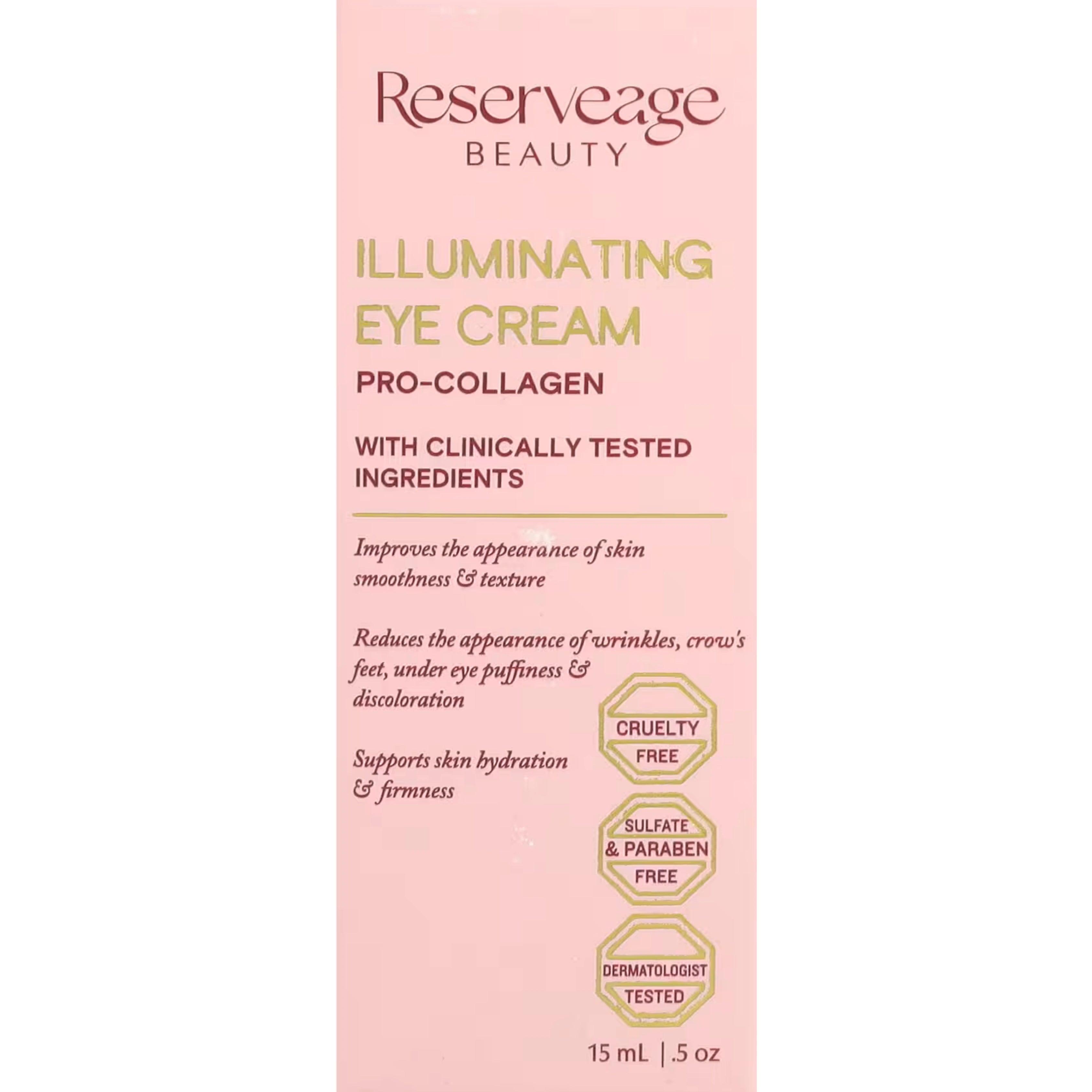 Reserveage Beauty, Illuminating Eye Cream, 0.5 oz, 15 ml