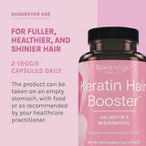 Reserveage Beauty, Keratin Hair Booster with Biotin & Resveratrol, 60 Capsules