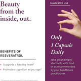 Reserveage Beauty, Resveratrol, 100 mg, 60 Veggie Capsules