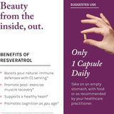 Reserveage Beauty, Resveratrol, 1000 mg, 60 Veggie Capsules