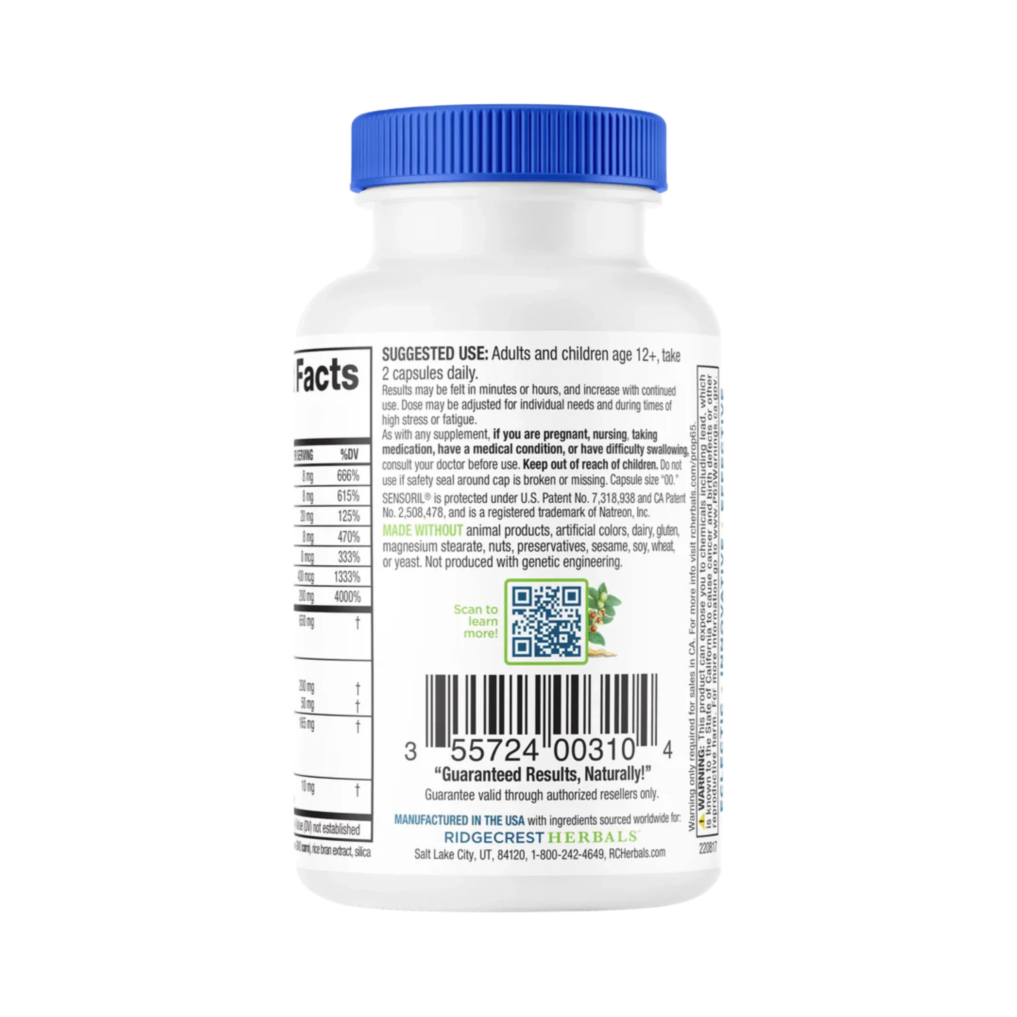 Ridgecrest Herbals, AdrenaLove, 60 Capsules