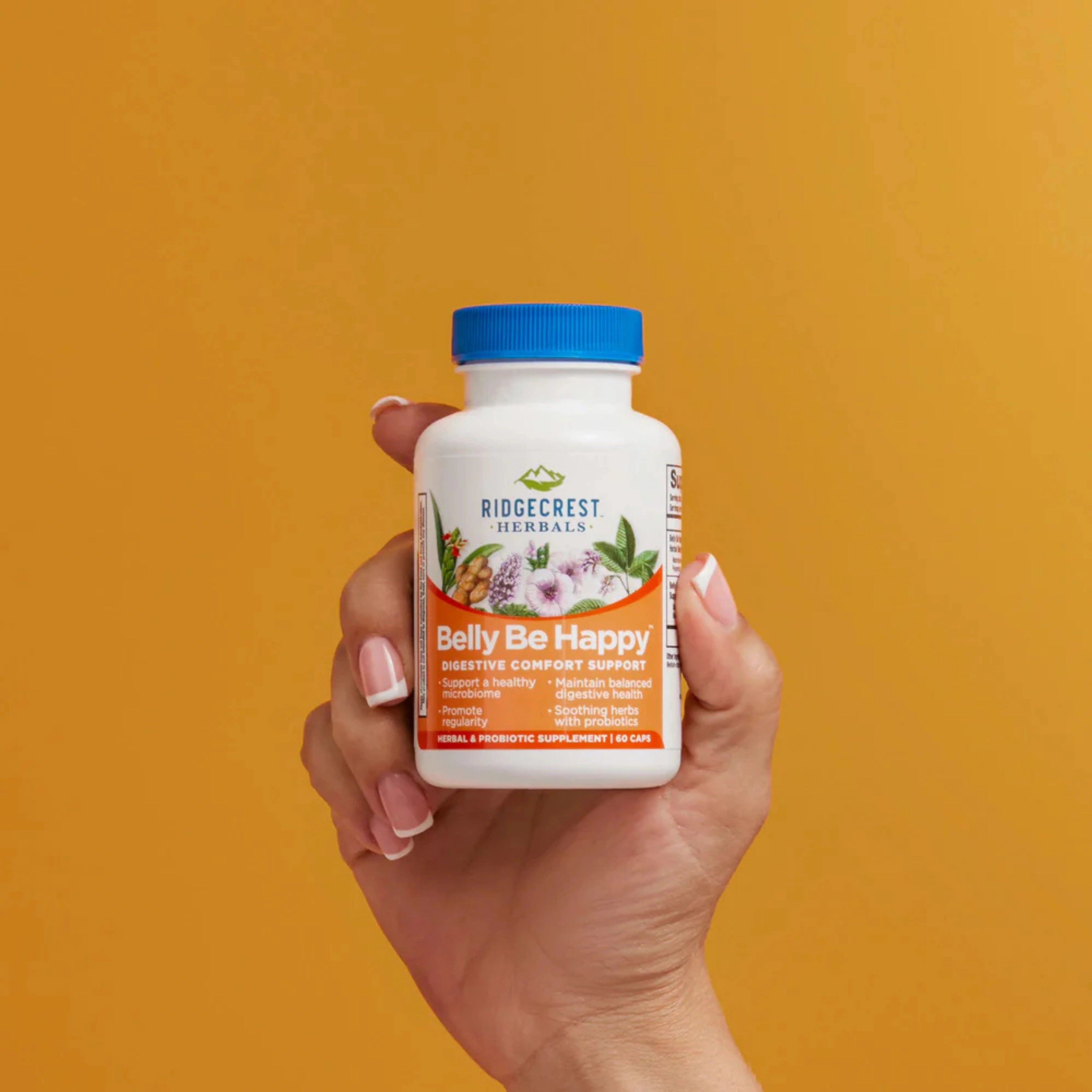 Ridgecrest Herbals, Belly Be Happy, 60 Capsules