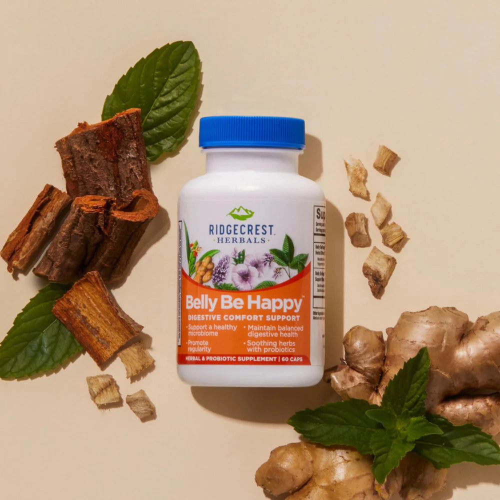Ridgecrest Herbals, Belly Be Happy, 60 Capsules