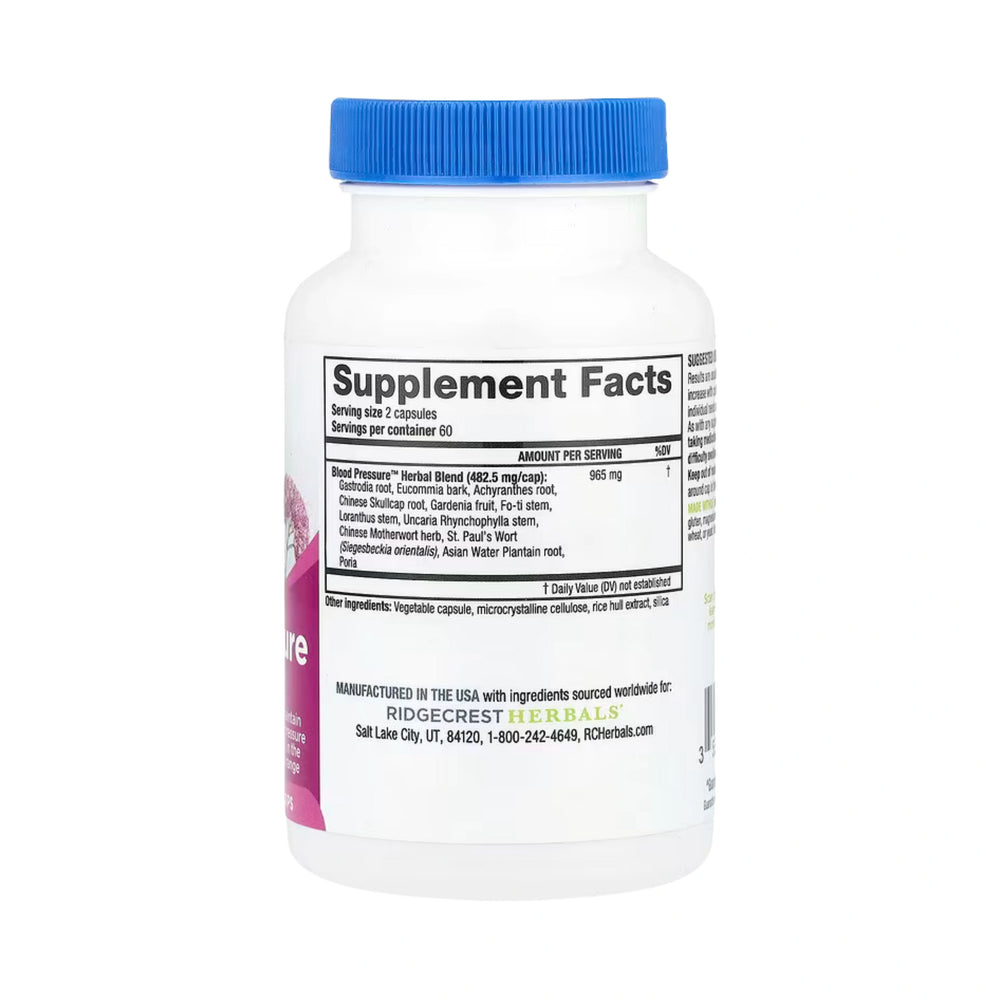 Ridgecrest Herbals, Blood Pressure Formula, 120 Capsules