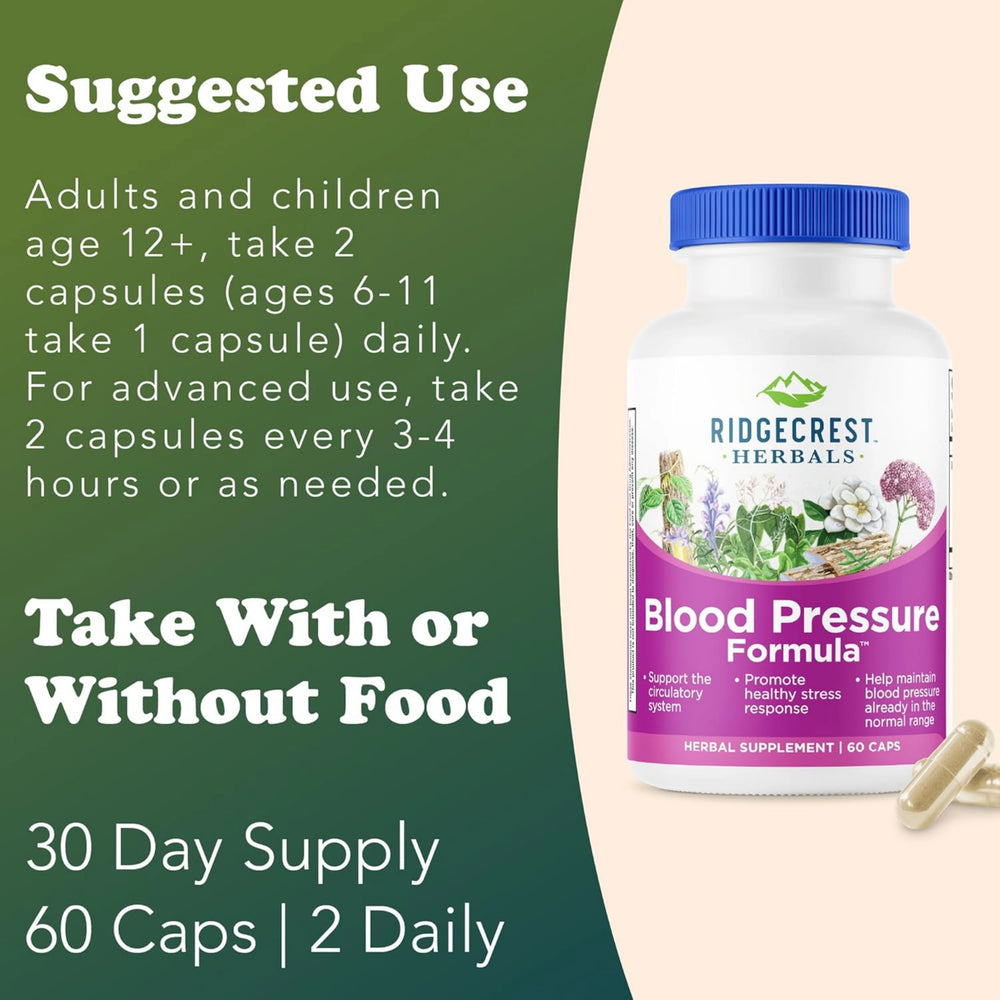 Ridgecrest Herbals, Blood Pressure Formula, 60 Capsules