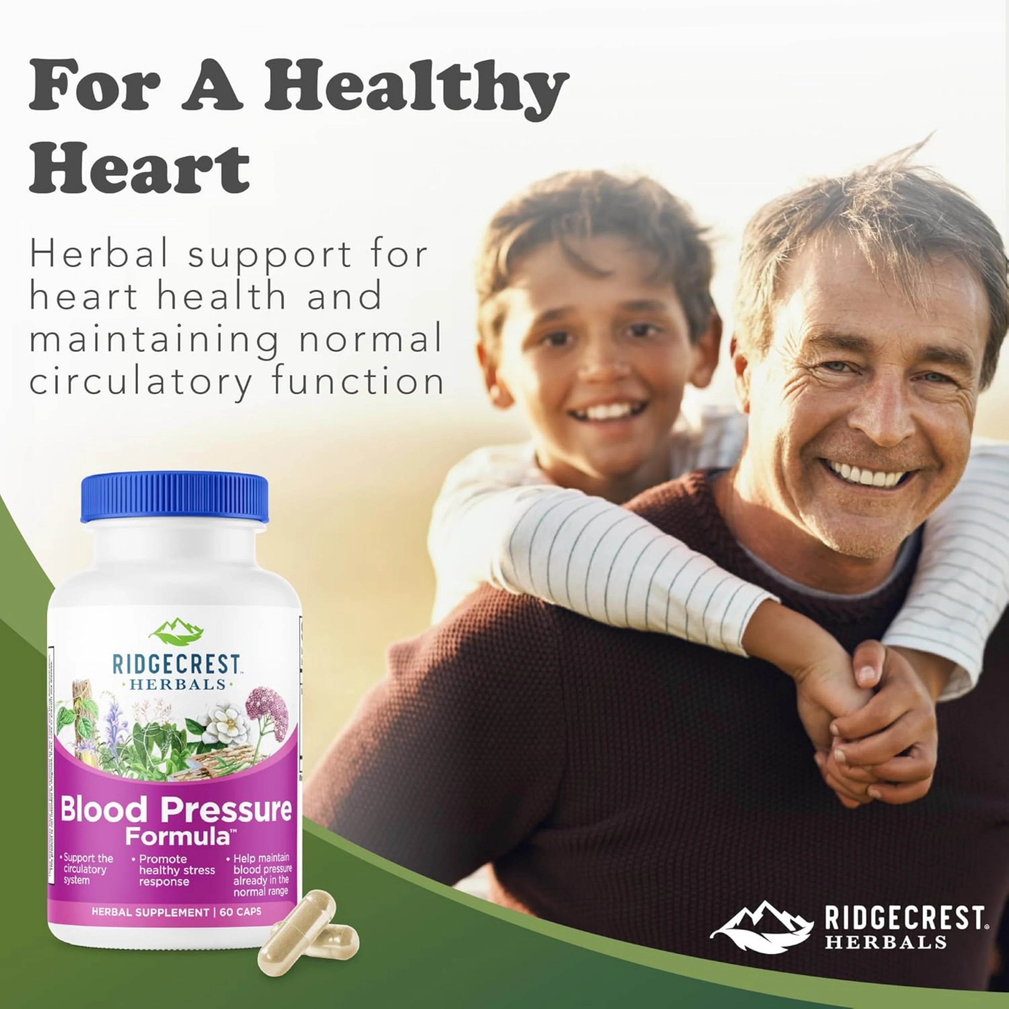 Ridgecrest Herbals, Blood Pressure Formula, 60 Capsules