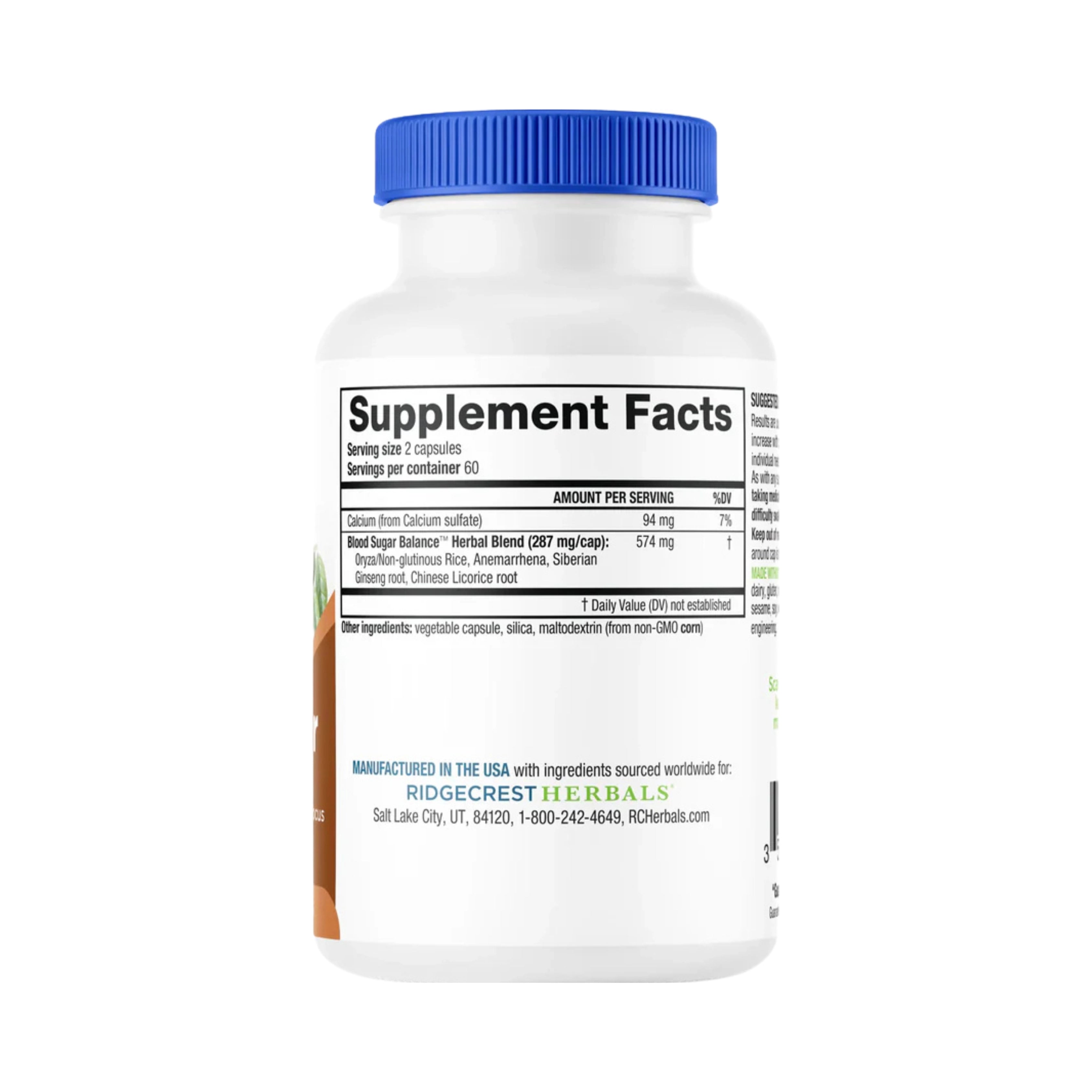 Ridgecrest Herbals, Blood Sugar Balance, 120 Capsules