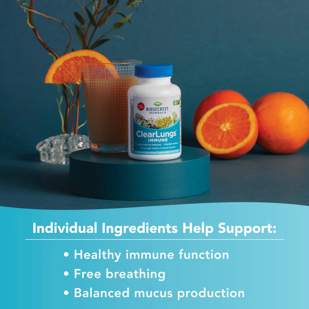 Ridgecrest Herbals, ClearLungs Immune, 60 Capsules