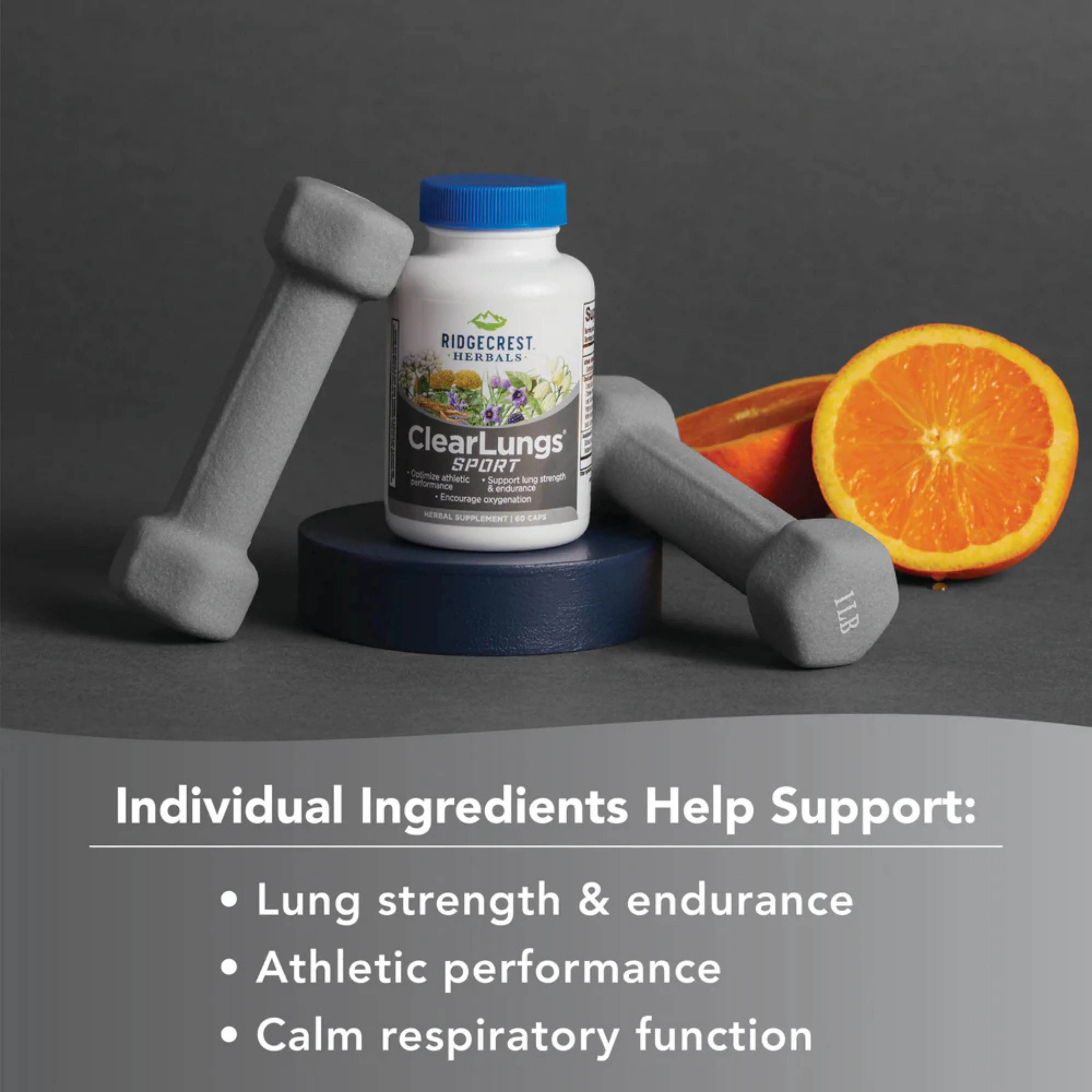 Ridgecrest Herbals, ClearLungs Sport, 60 Capsules