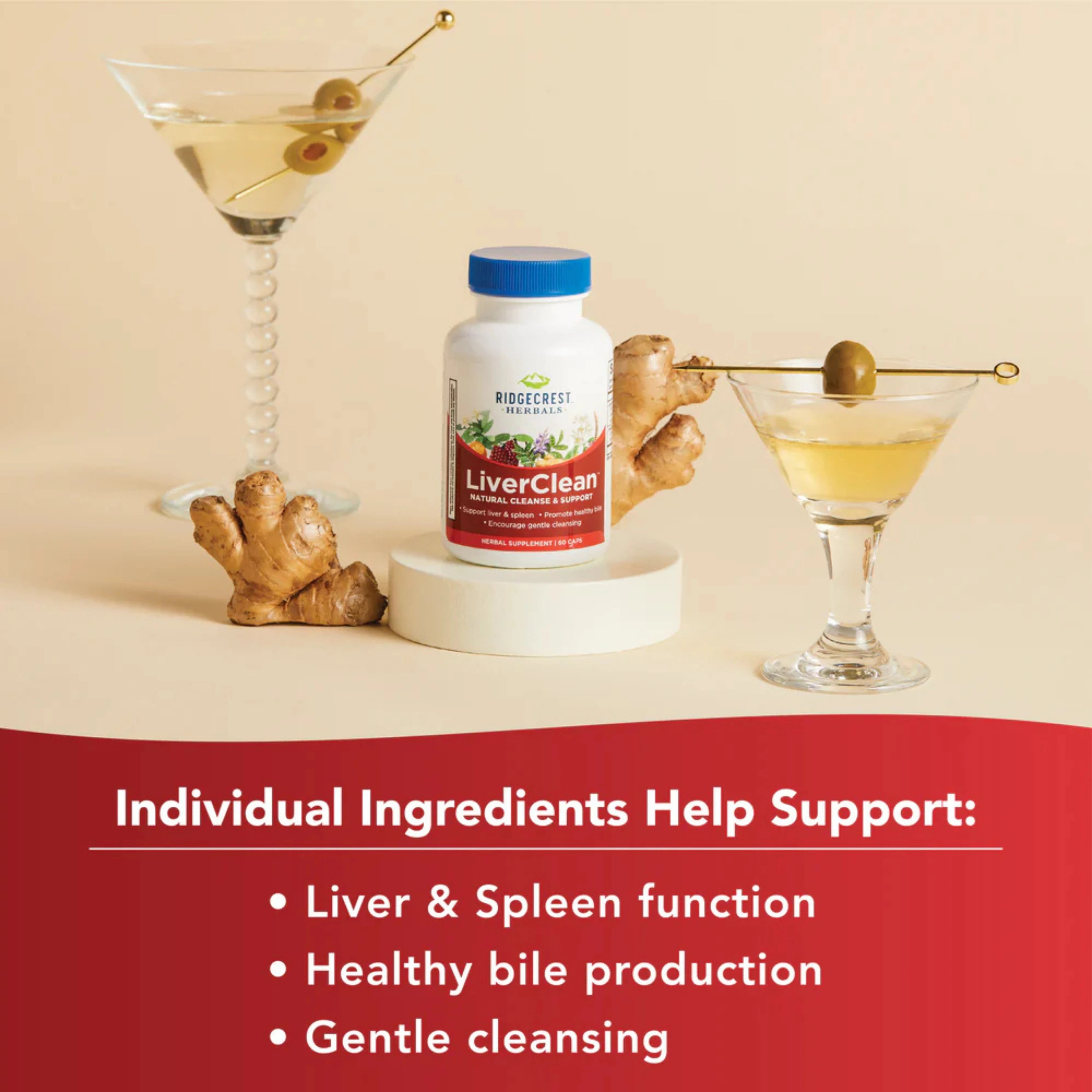Ridgecrest Herbals, LiverClean, 60 Capsules