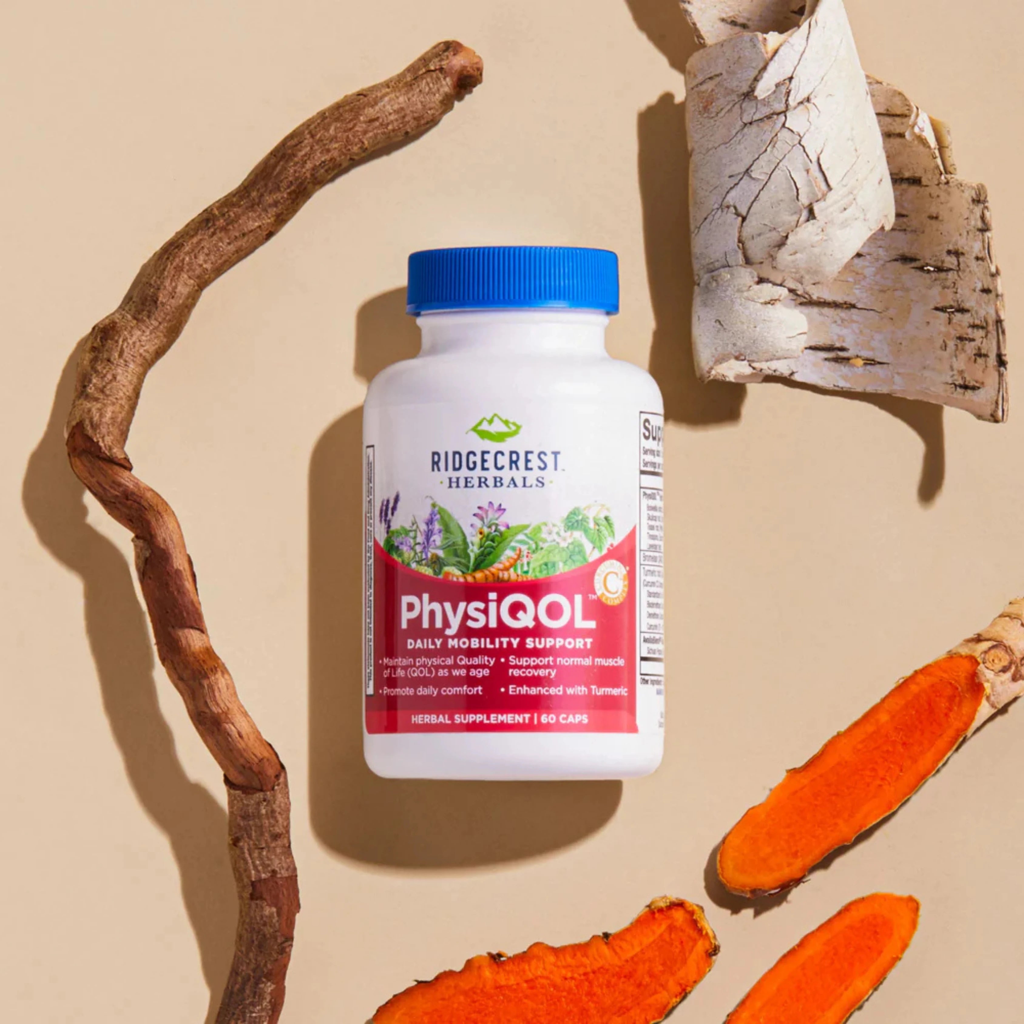 Ridgecrest Herbals, PhysiQOL, 60 Capsules