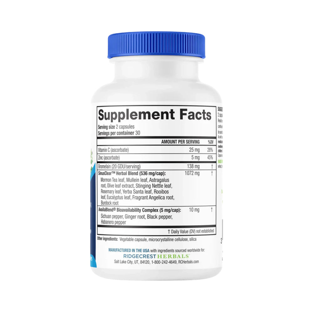 Ridgecrest Herbals, SinusClear, 60 Capsules