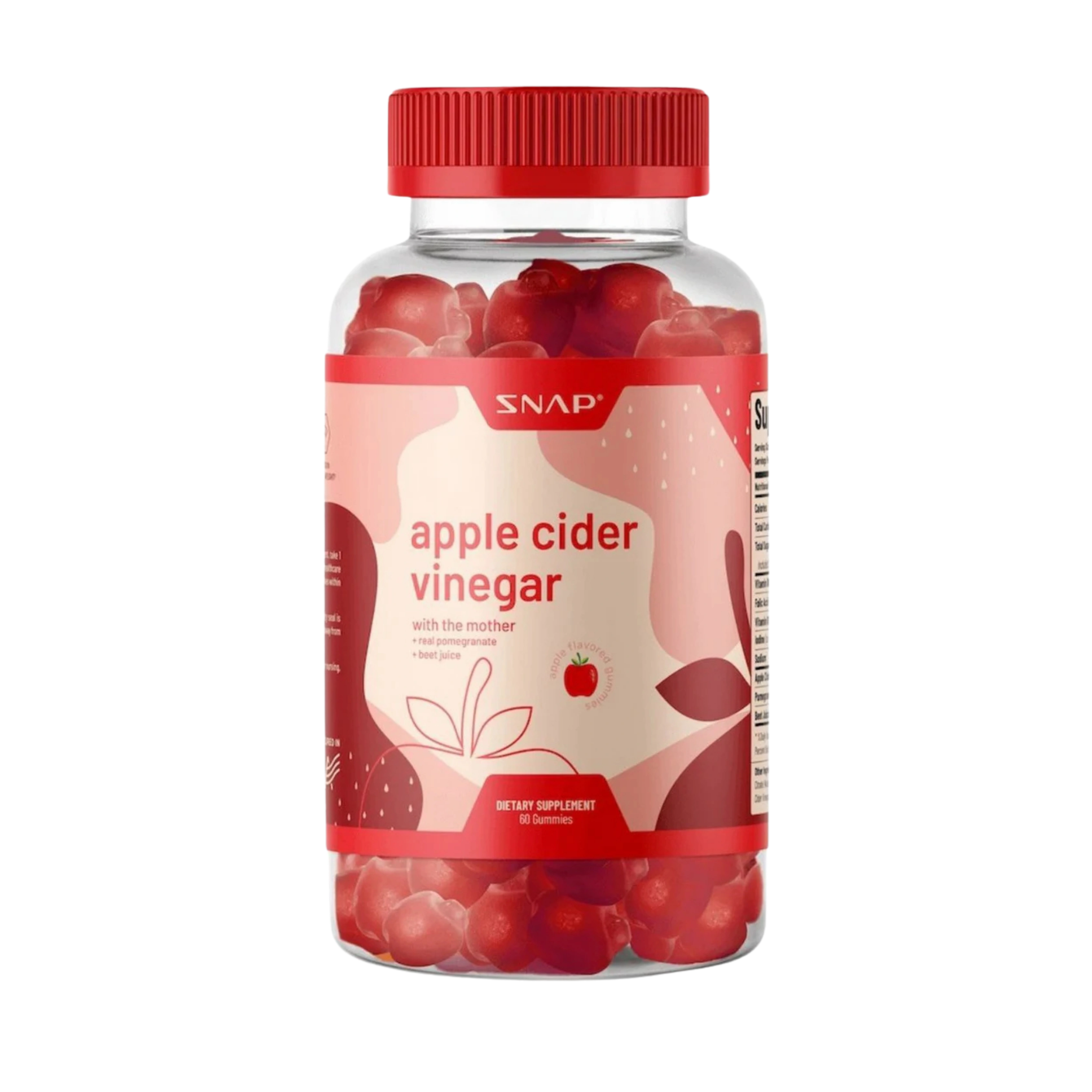 Snap Supplements, Apple Cider Vinegar with the Mother, 60 gummies