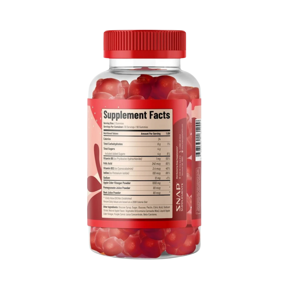 Snap Supplements, Apple Cider Vinegar with the Mother, 60 gummies