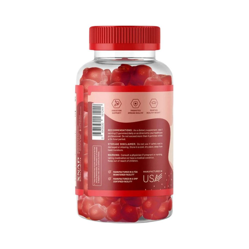 Snap Supplements, Apple Cider Vinegar with the Mother, 60 gummies