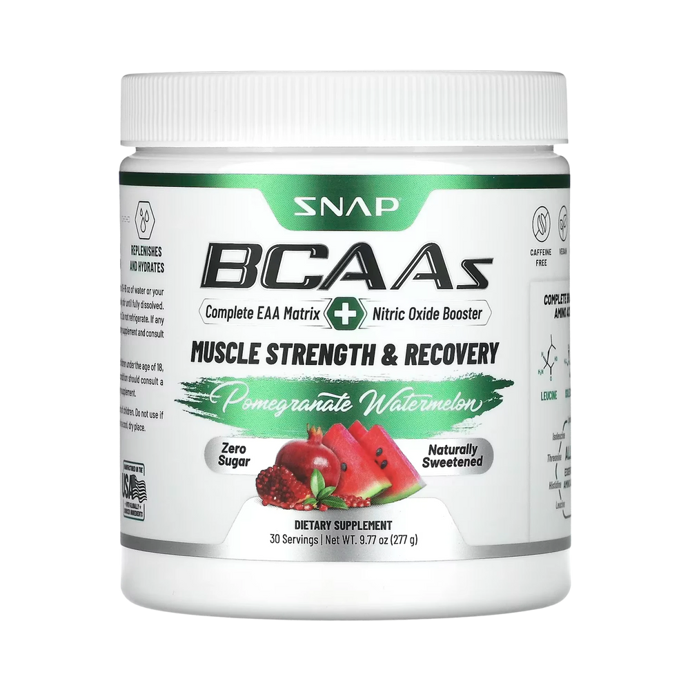 Snap Supplements, BCAAs, Pomegranate Watermelon, 9.77 Oz