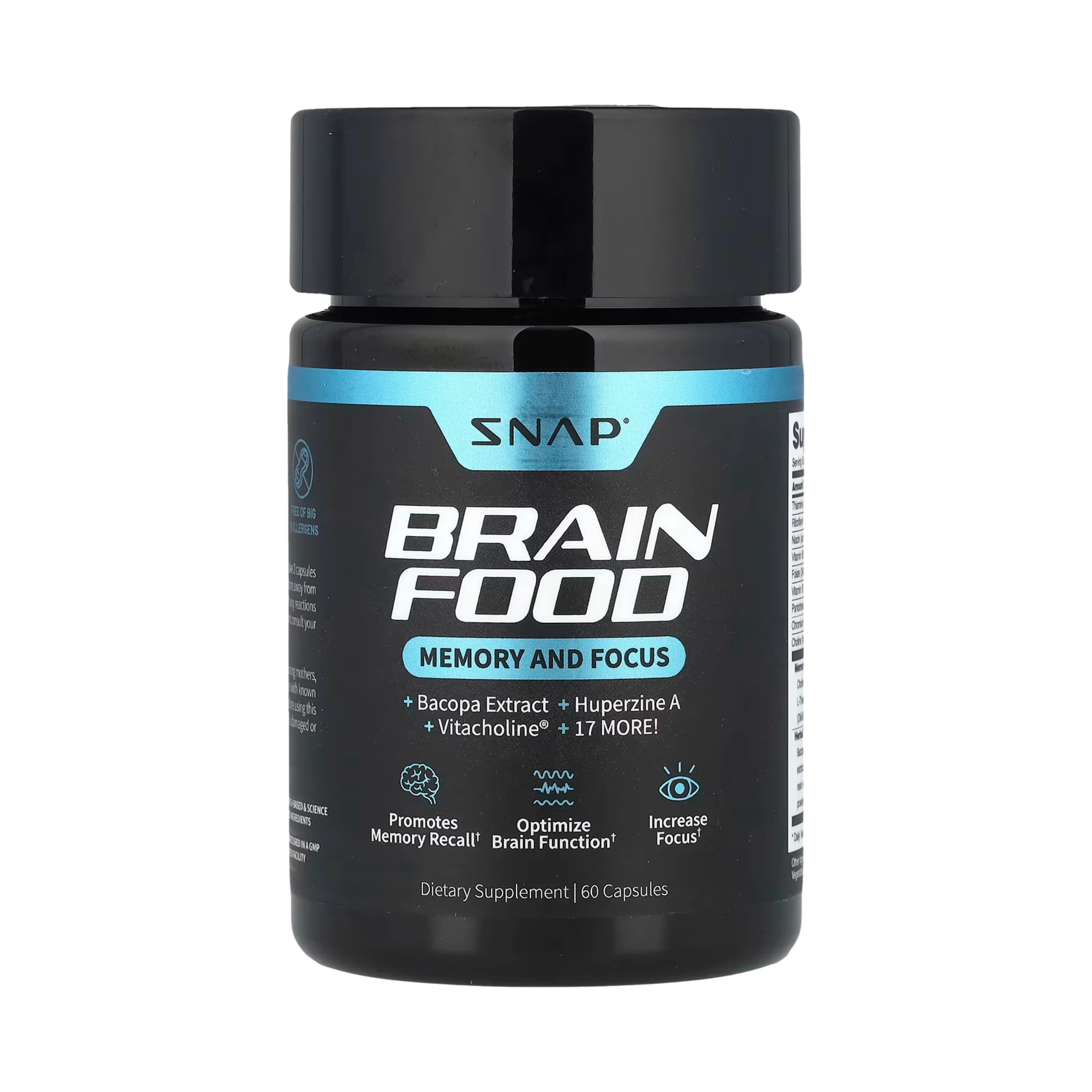 Snap Supplements, Brain Food, 60 Capsules