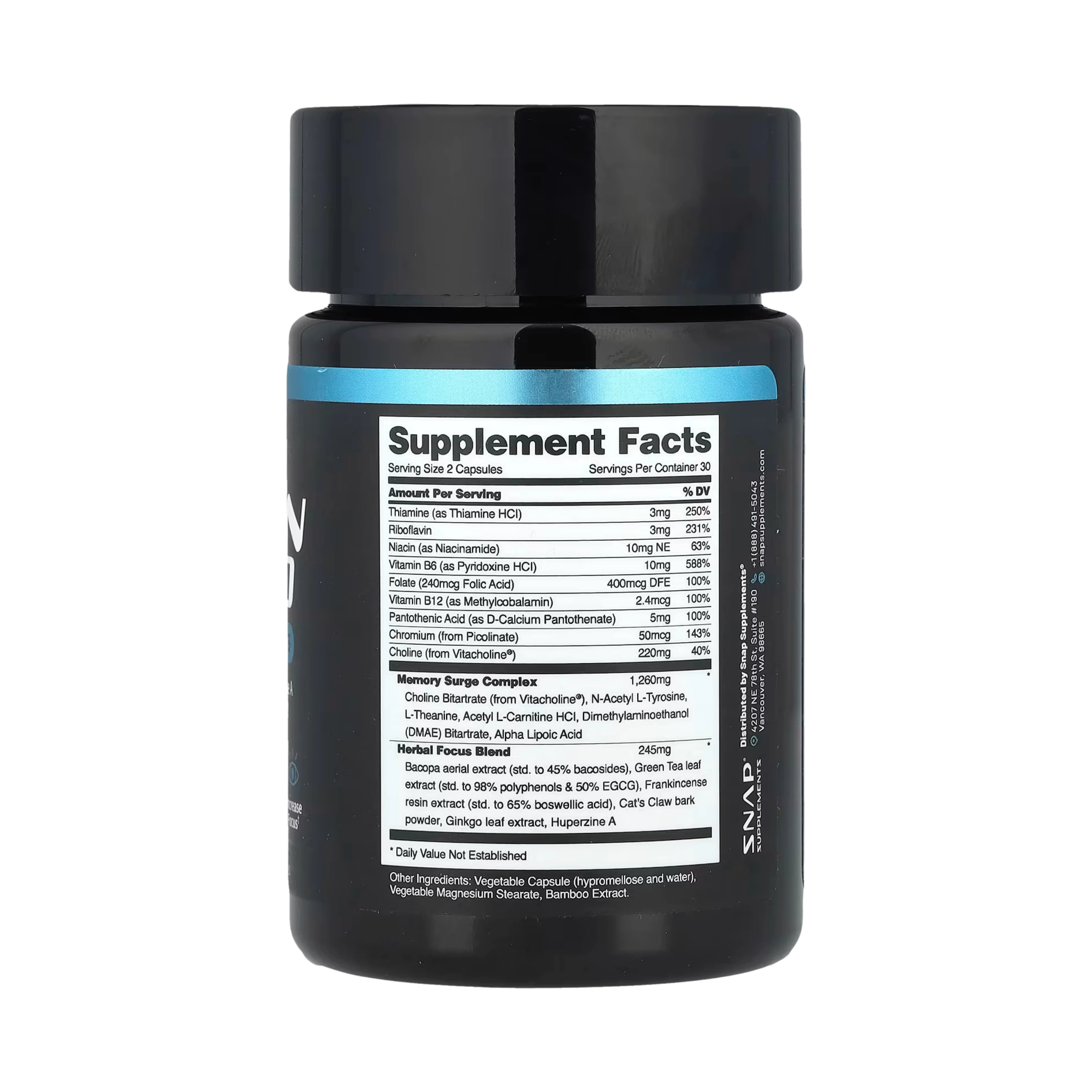 Snap Supplements, Brain Food, 60 Capsules