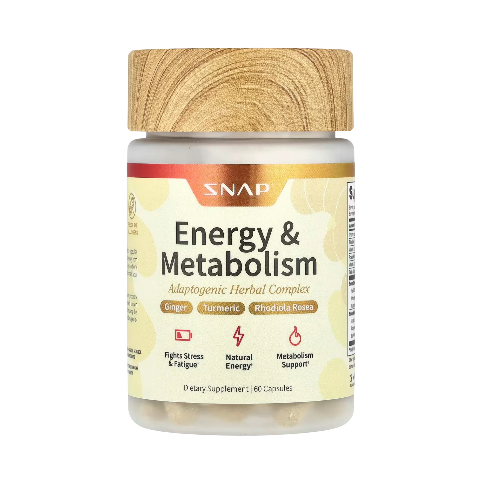 Snap Supplements, Energy & Metabolism, 60 Capsules
