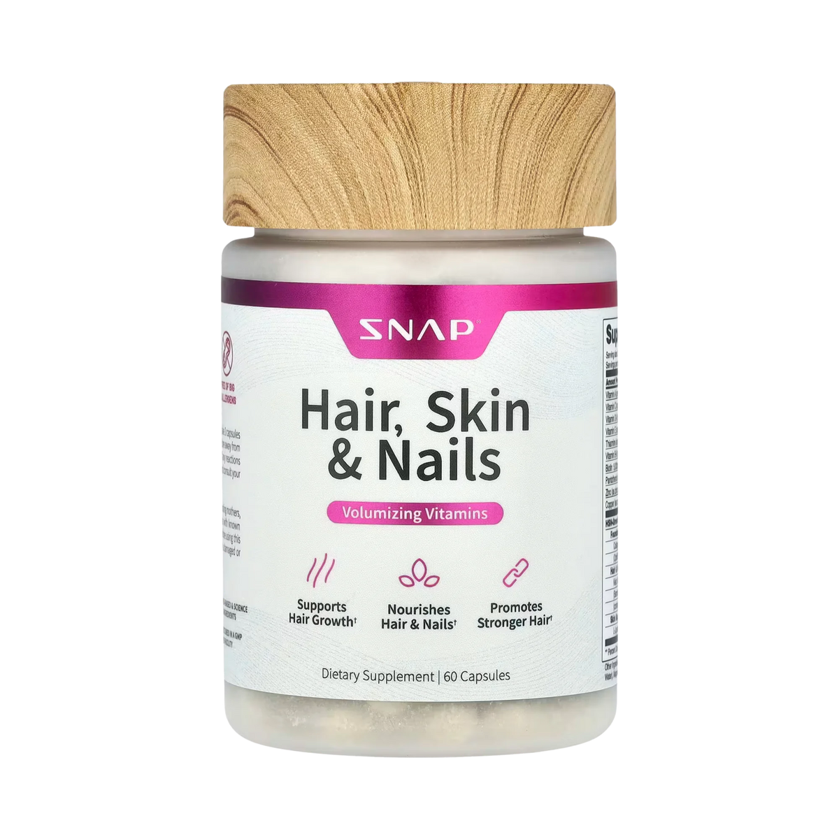 Snap Supplements, Hair, Skin & Nails, 60 Capsules