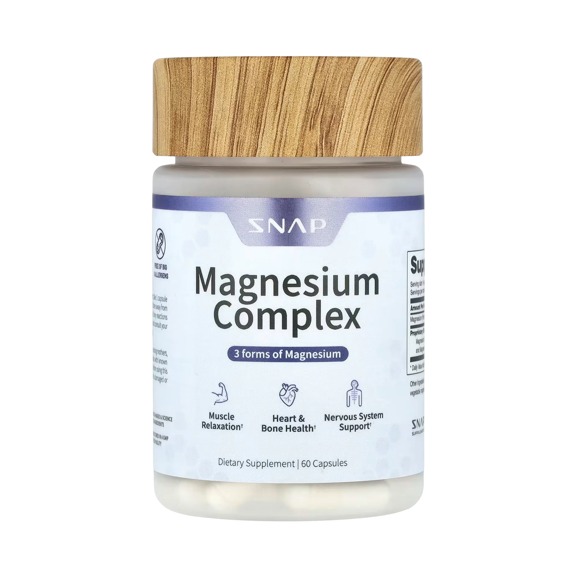 Snap Supplements, Magnesium Complex, 60 Capsules